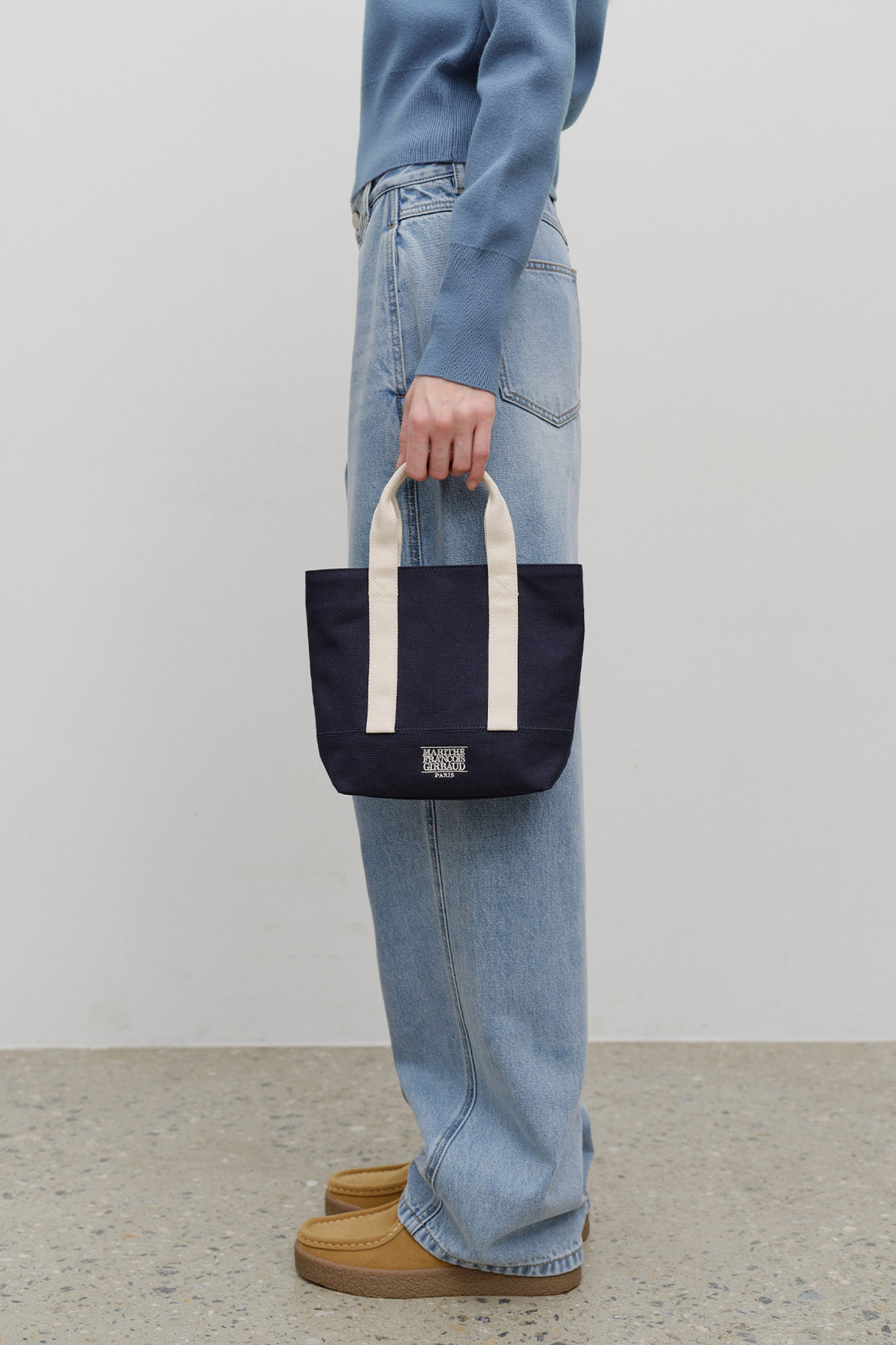 Classic Logo Canvas Tote Bag Navy