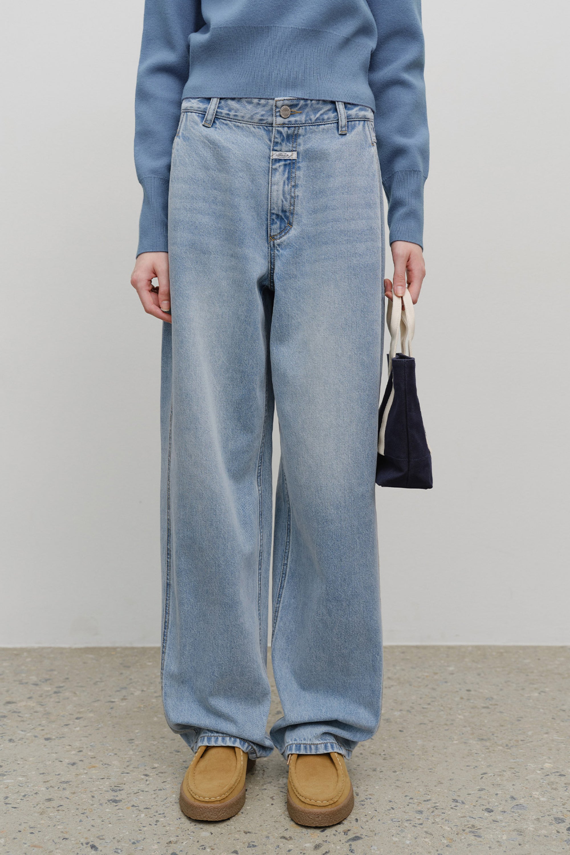 Classic Logo Canvas Tote Bag Navy