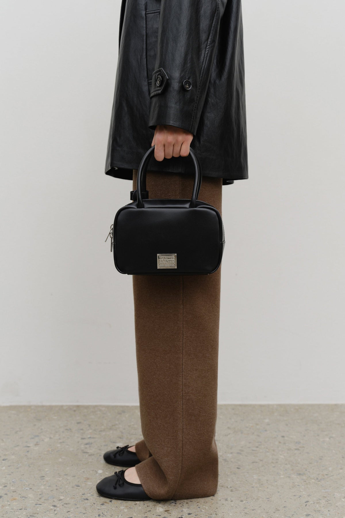 Classic Logo Square Mini Tote Bag Black