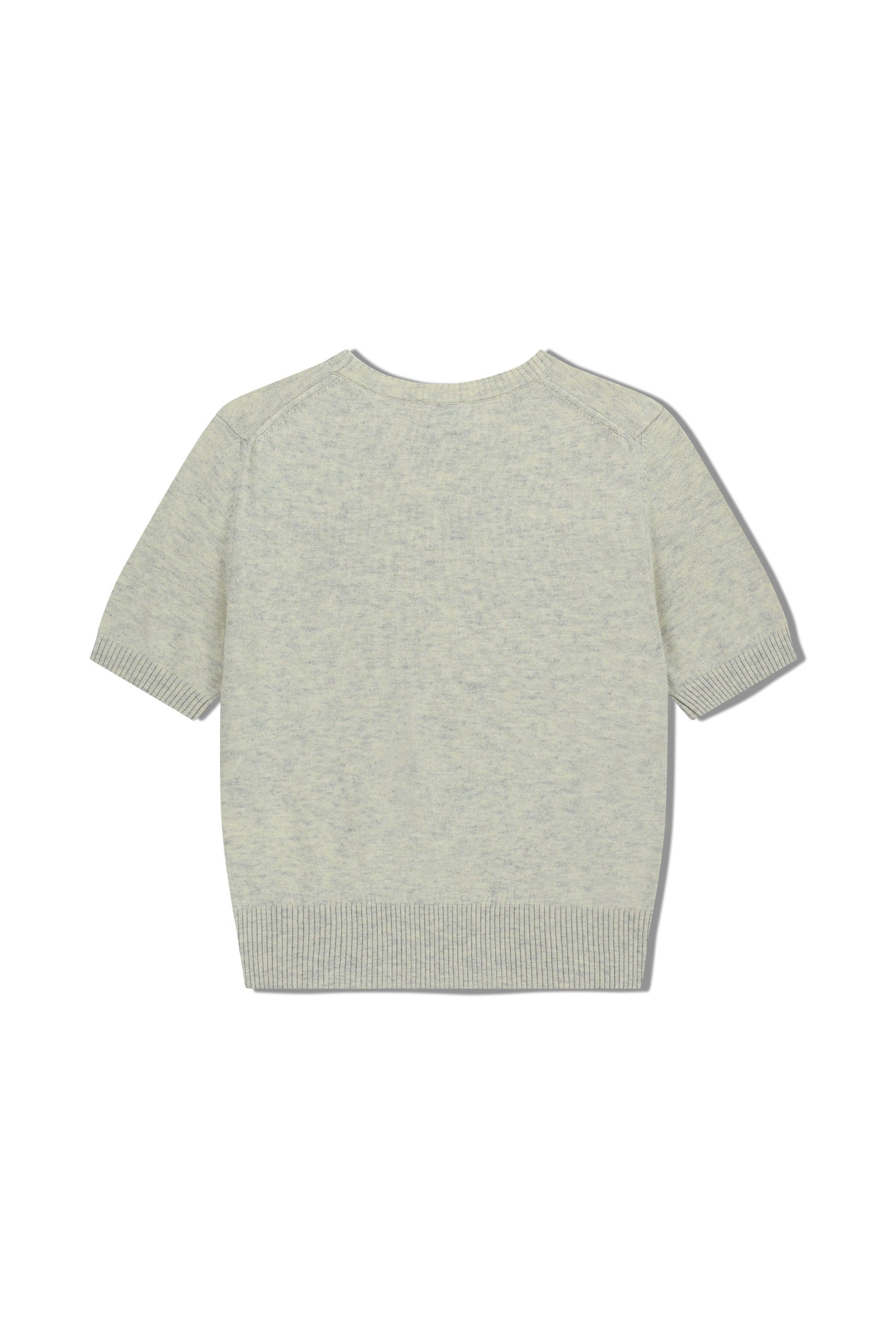 W Half Knit Round Neck Cardigan Set Up Oatmeal