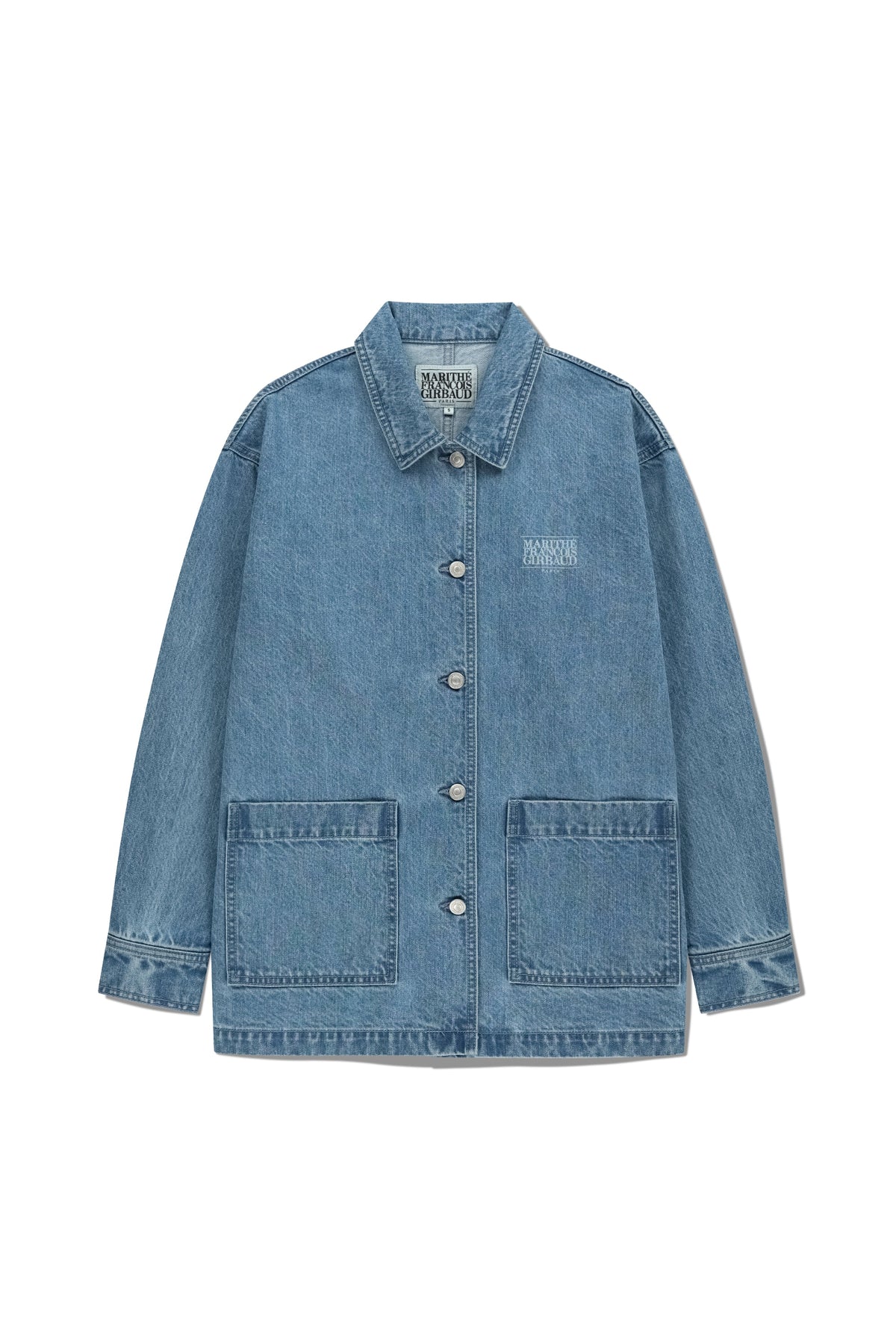W French Denim Work Jacket Light Blue