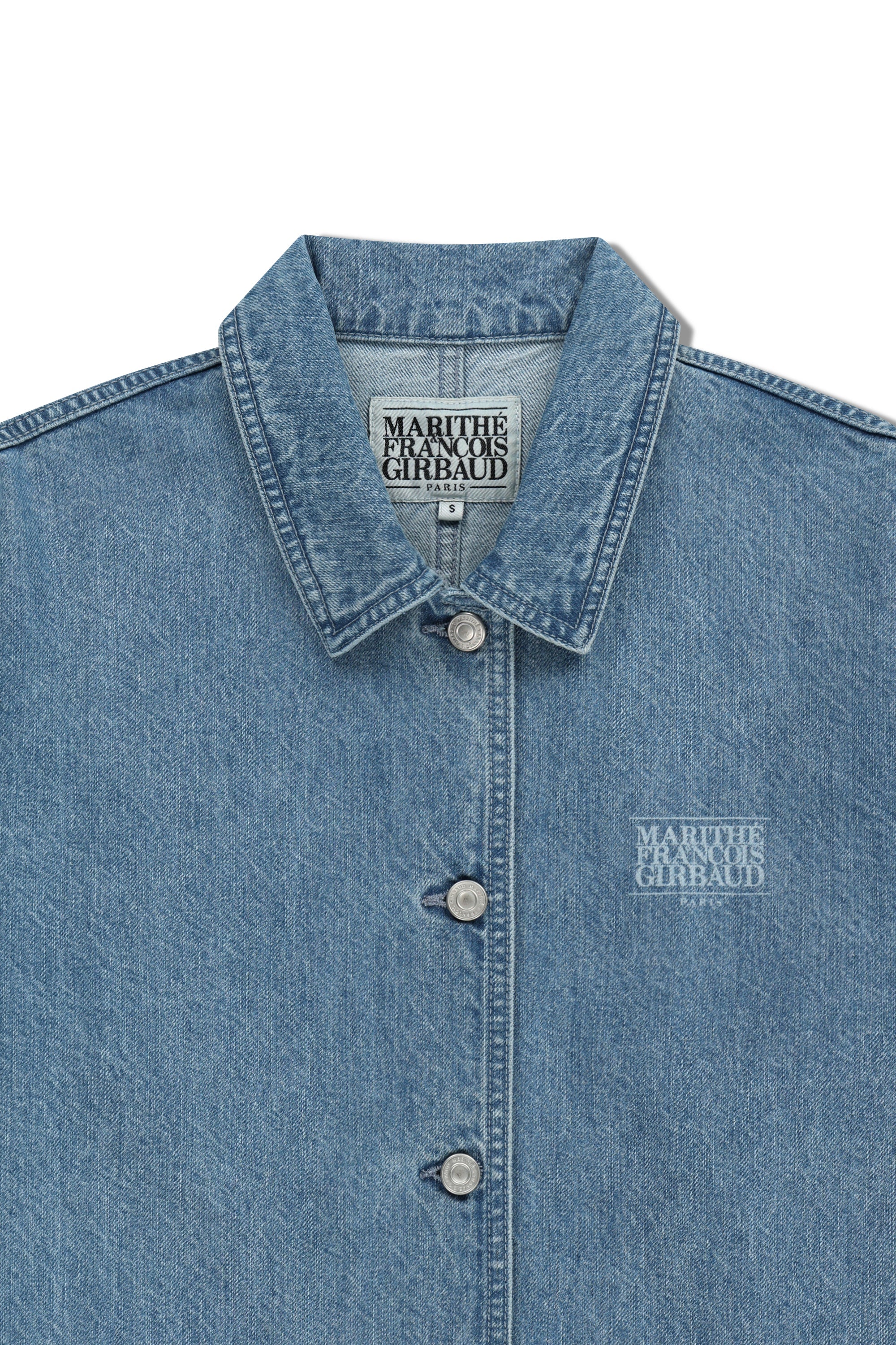 W French Denim Work Jacket Light Blue