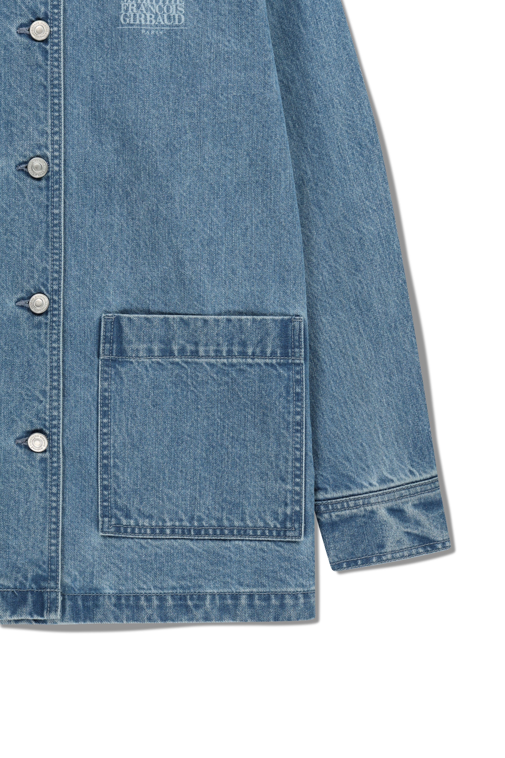 W French Denim Work Jacket Light Blue