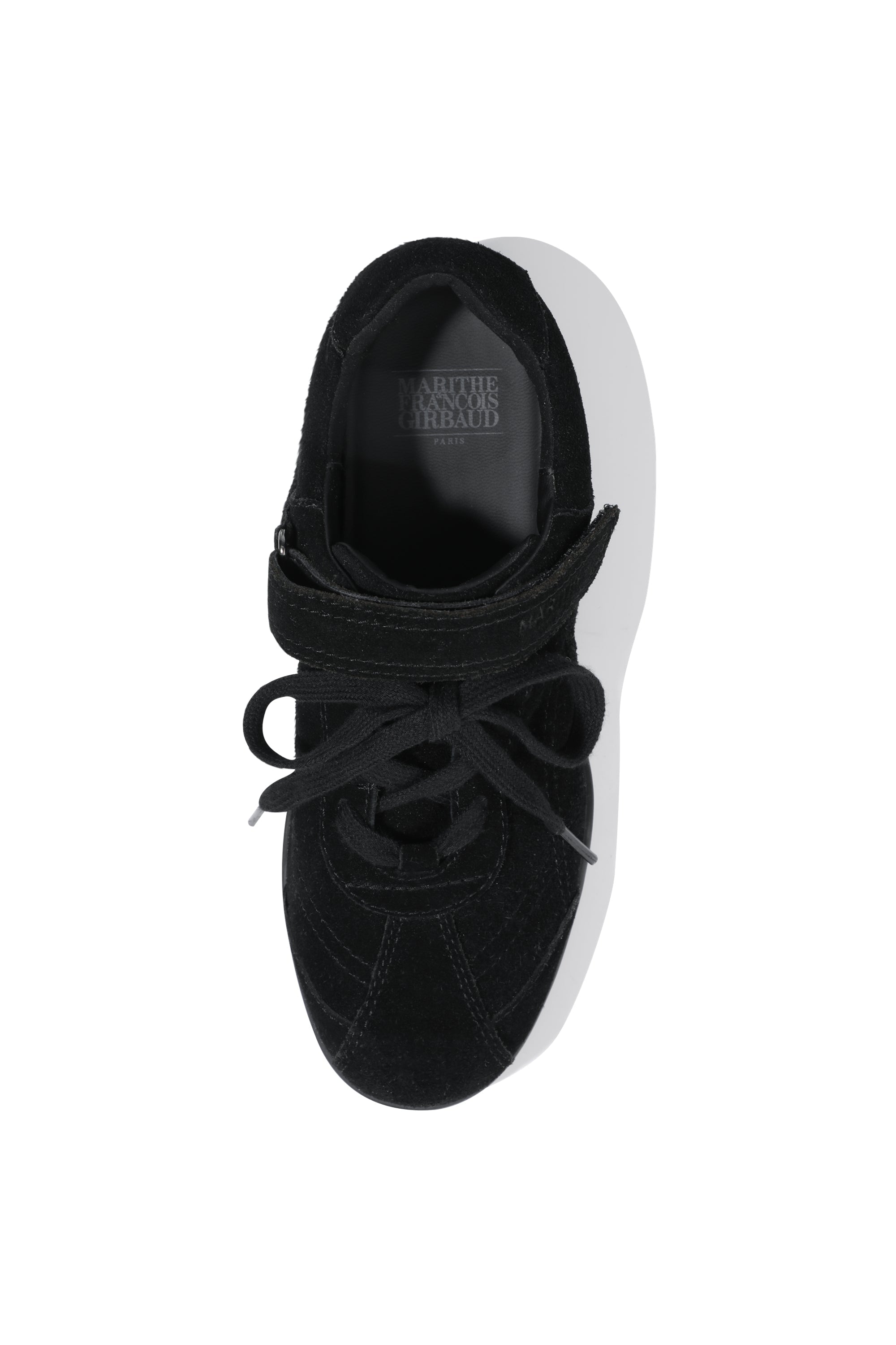 W Lace Up Suede Sneakers Black