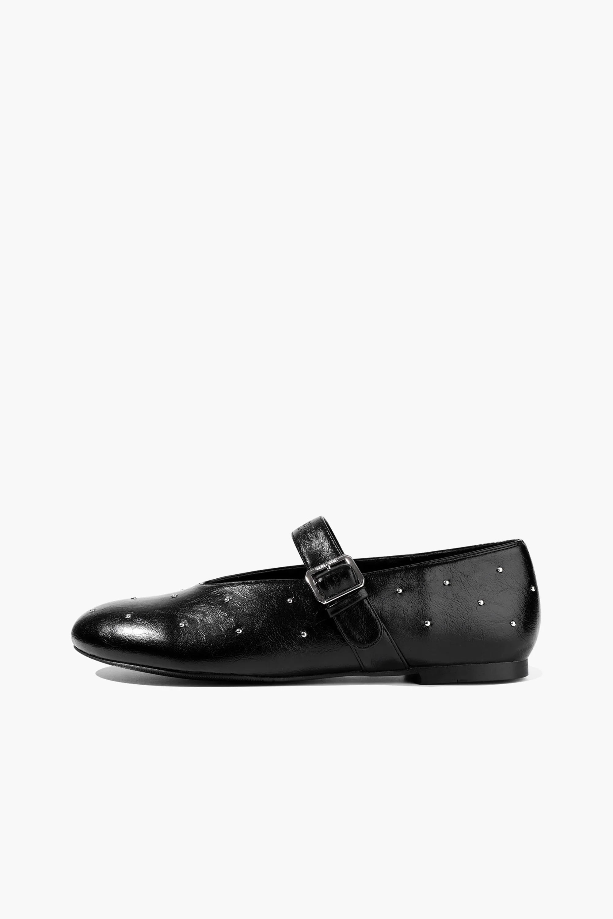 W Mini Ball Stud Maryjane Black