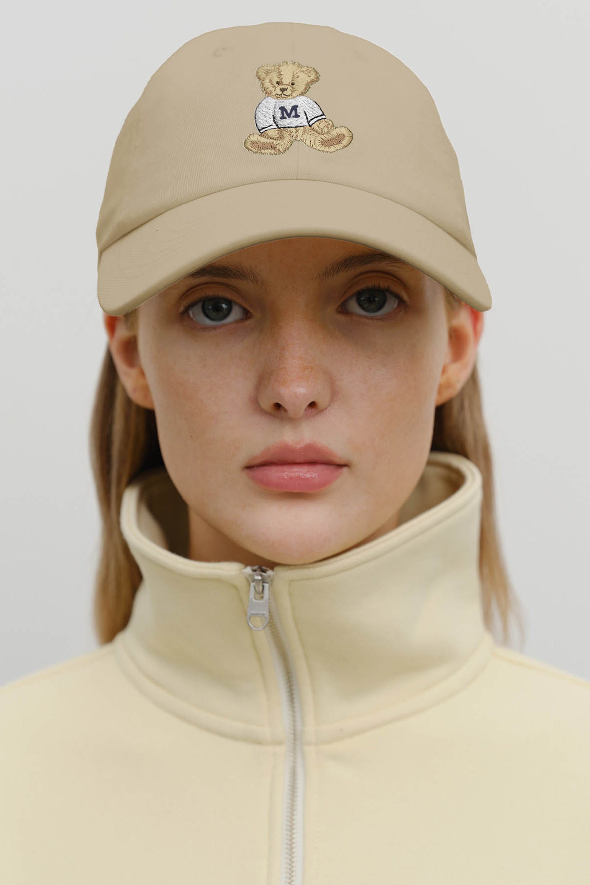 Doodle Bear Cap Dark Beige