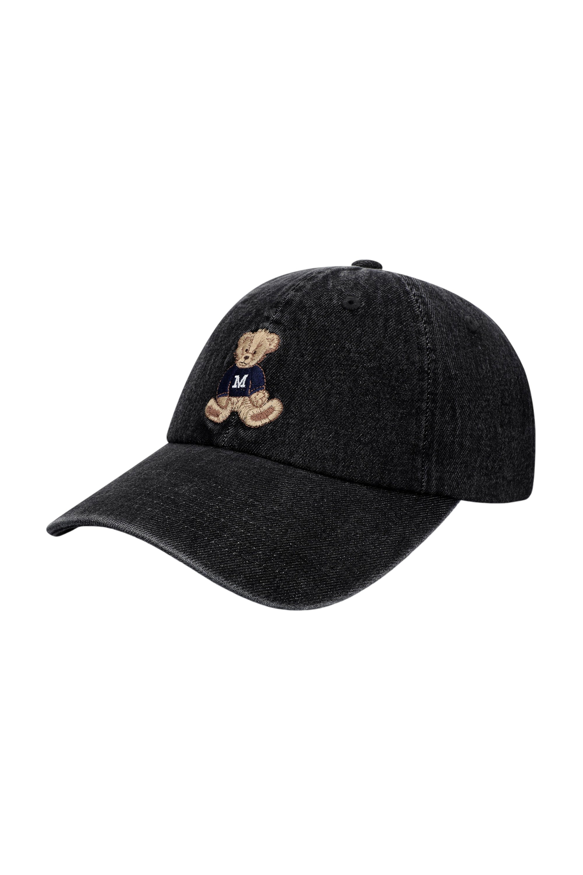Doodle Bear Cap Washed Black