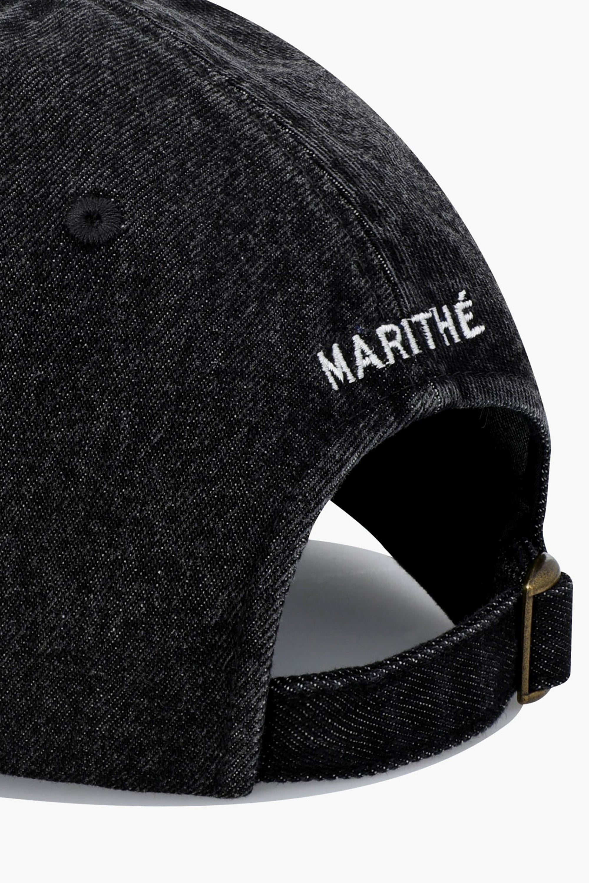 Doodle Bear Cap Washed Black