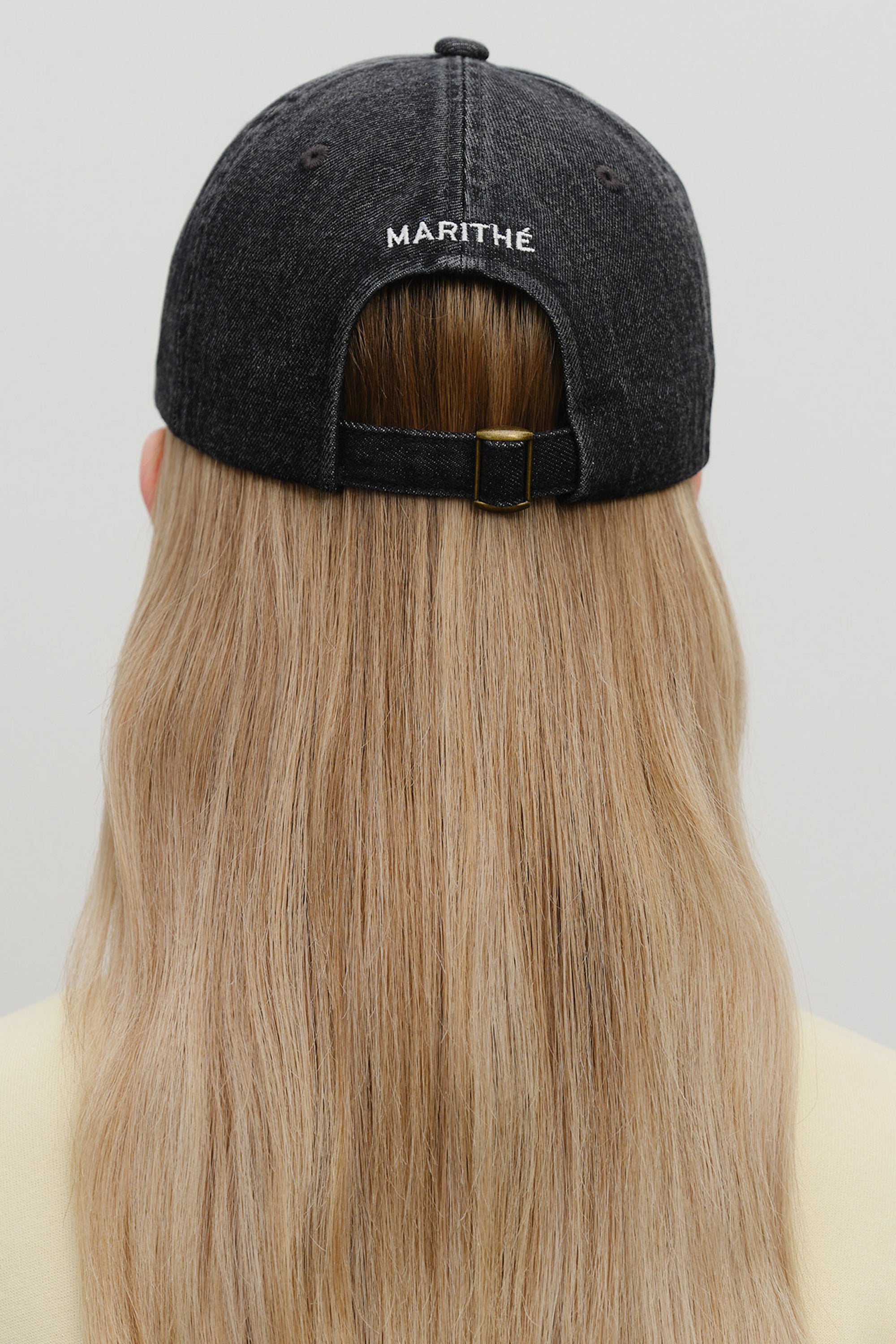 Doodle Bear Cap Washed Black