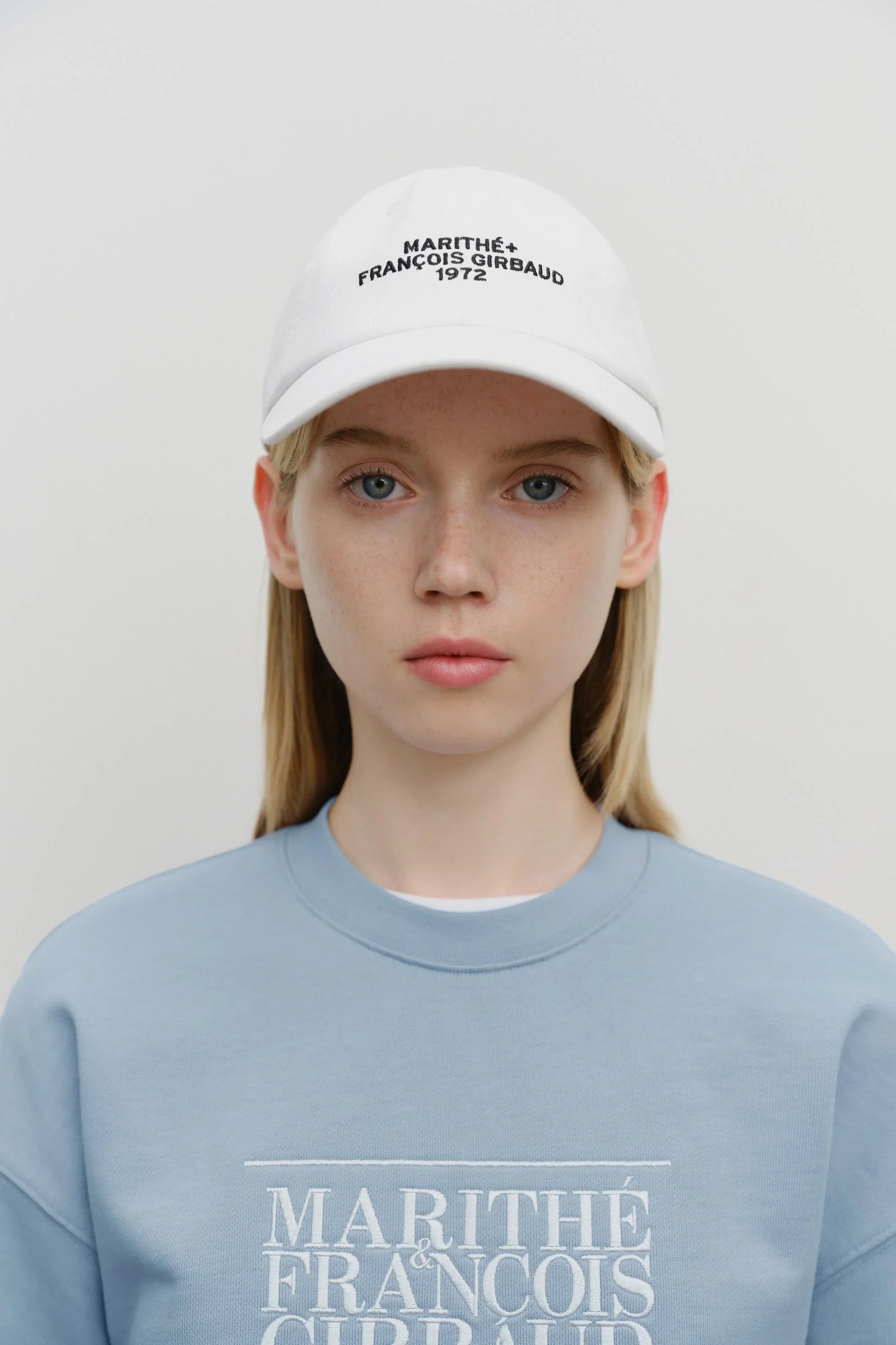 Lettering Logo Ball Cap White