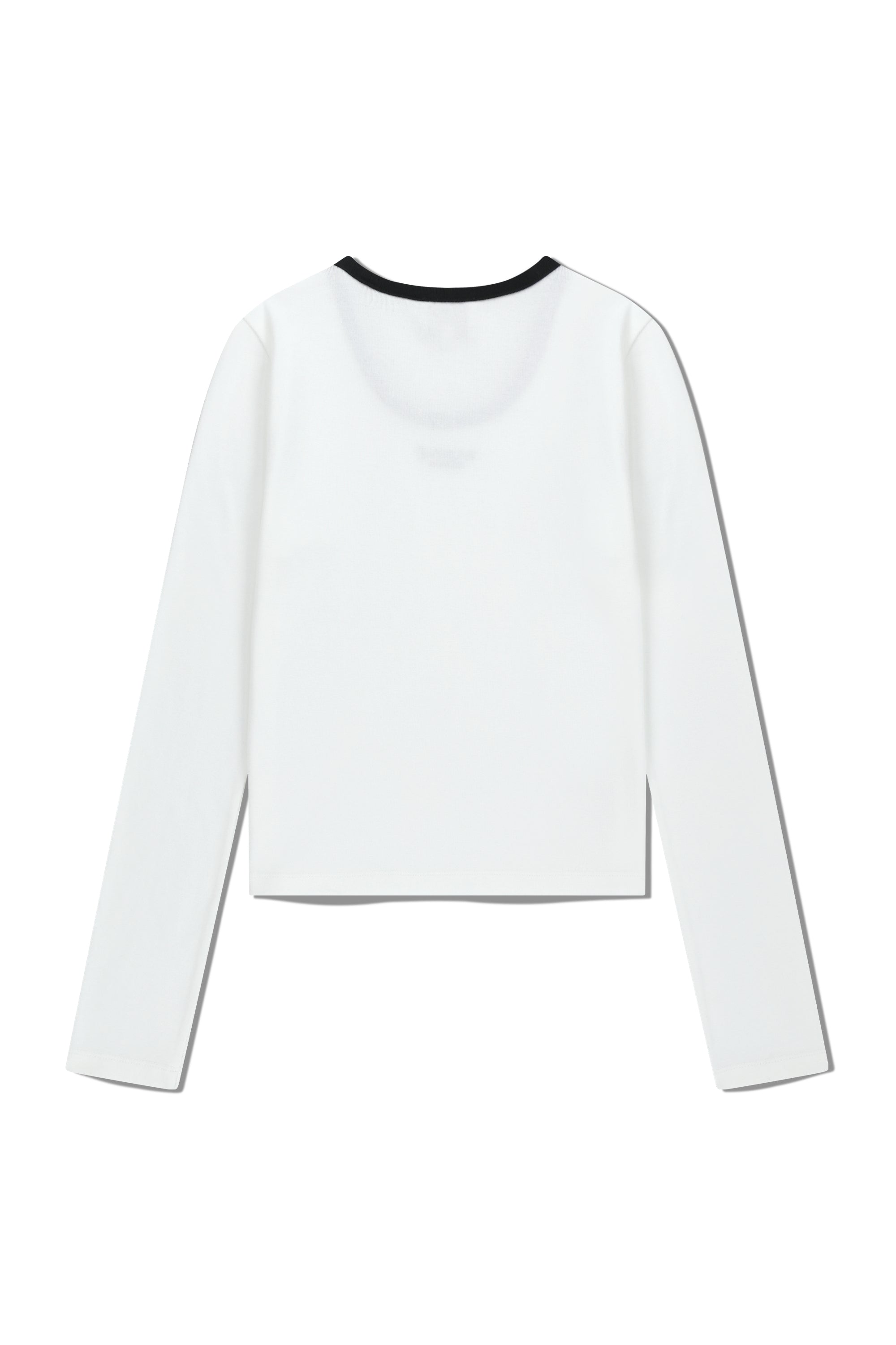 W Deep Neck Long Sleeve Ivory