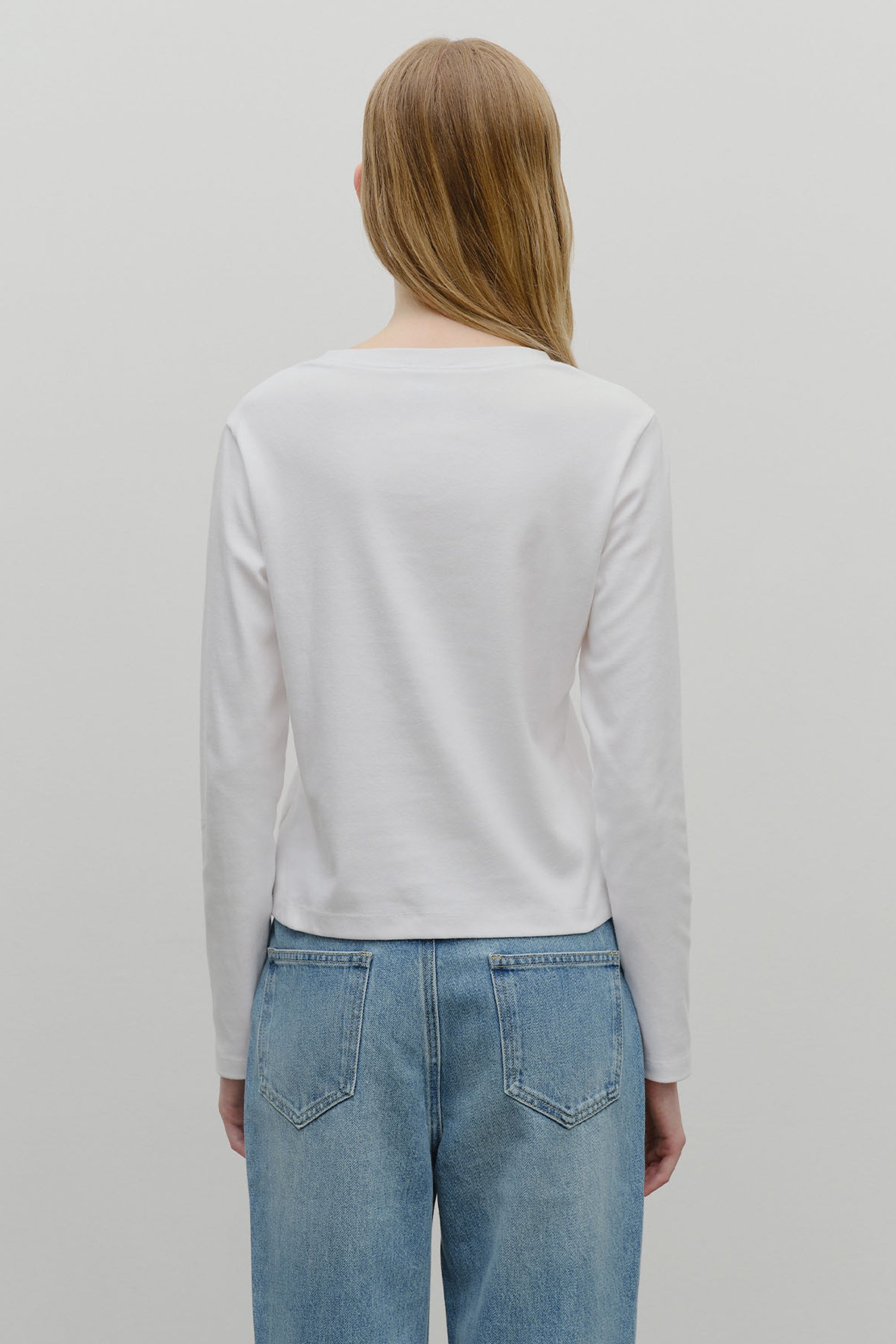 W Basic Long Sleeve White