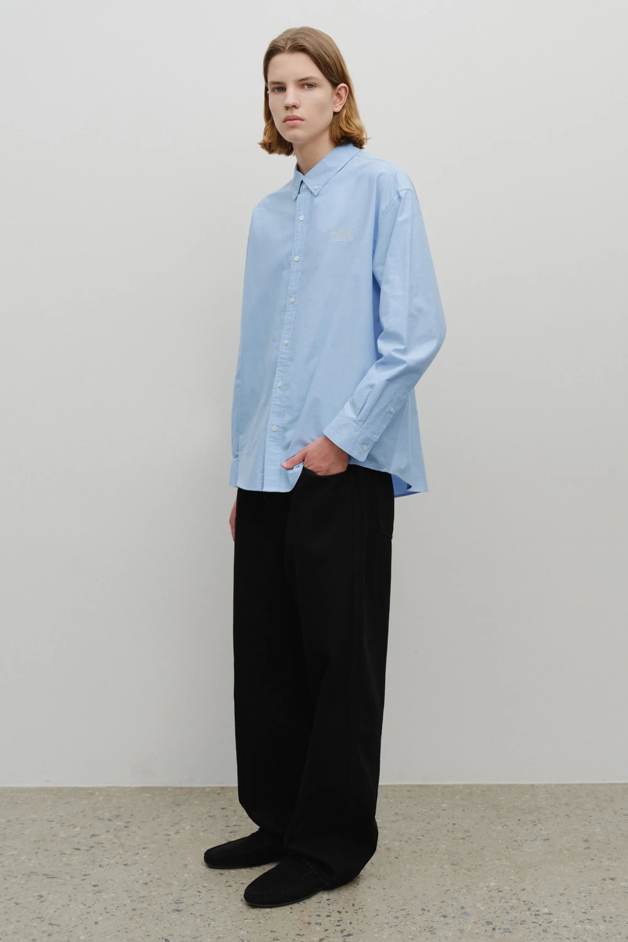 Oversized Oxford Shirt Sky Blue