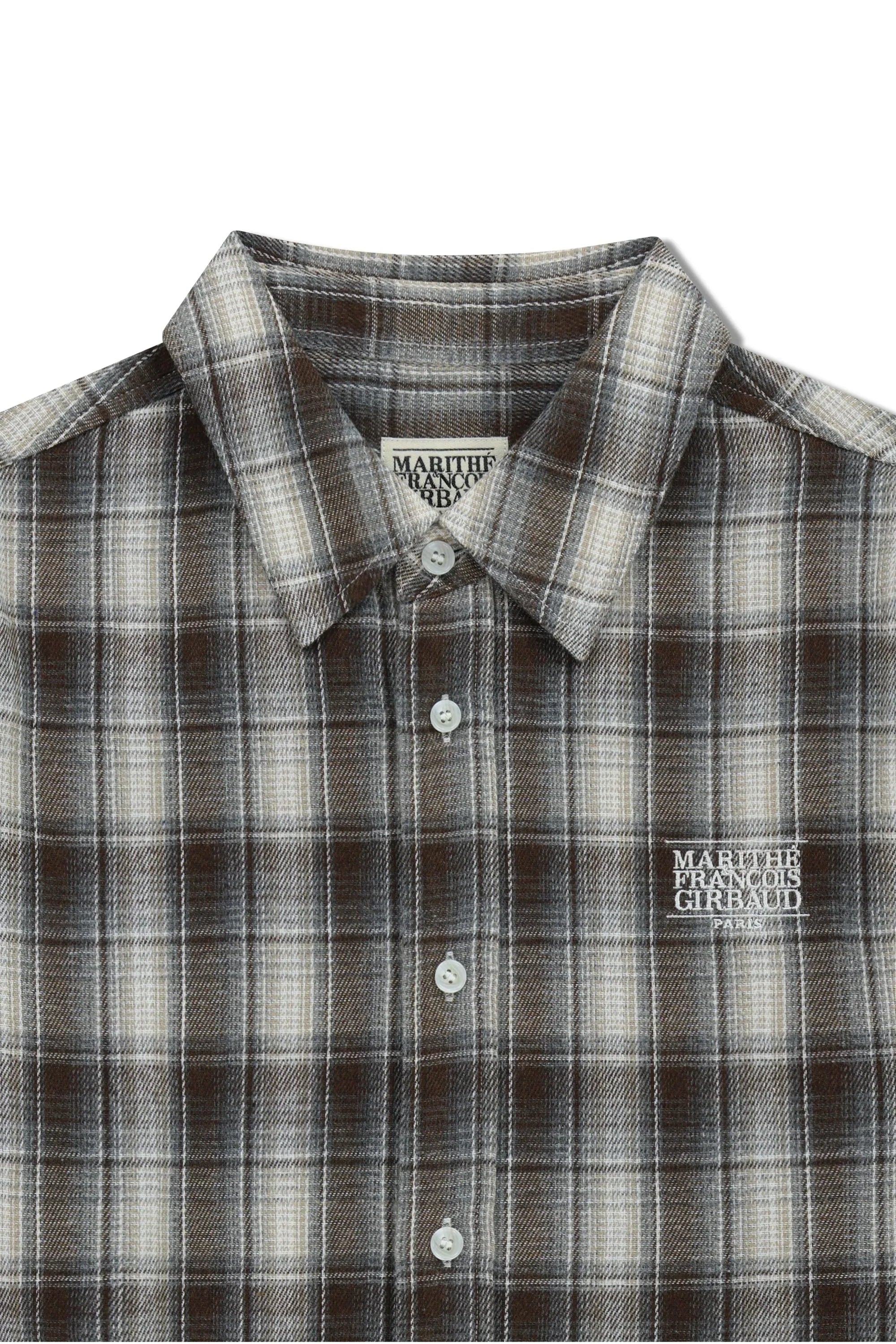 Classic Logo Ombre Check Shirt Brown