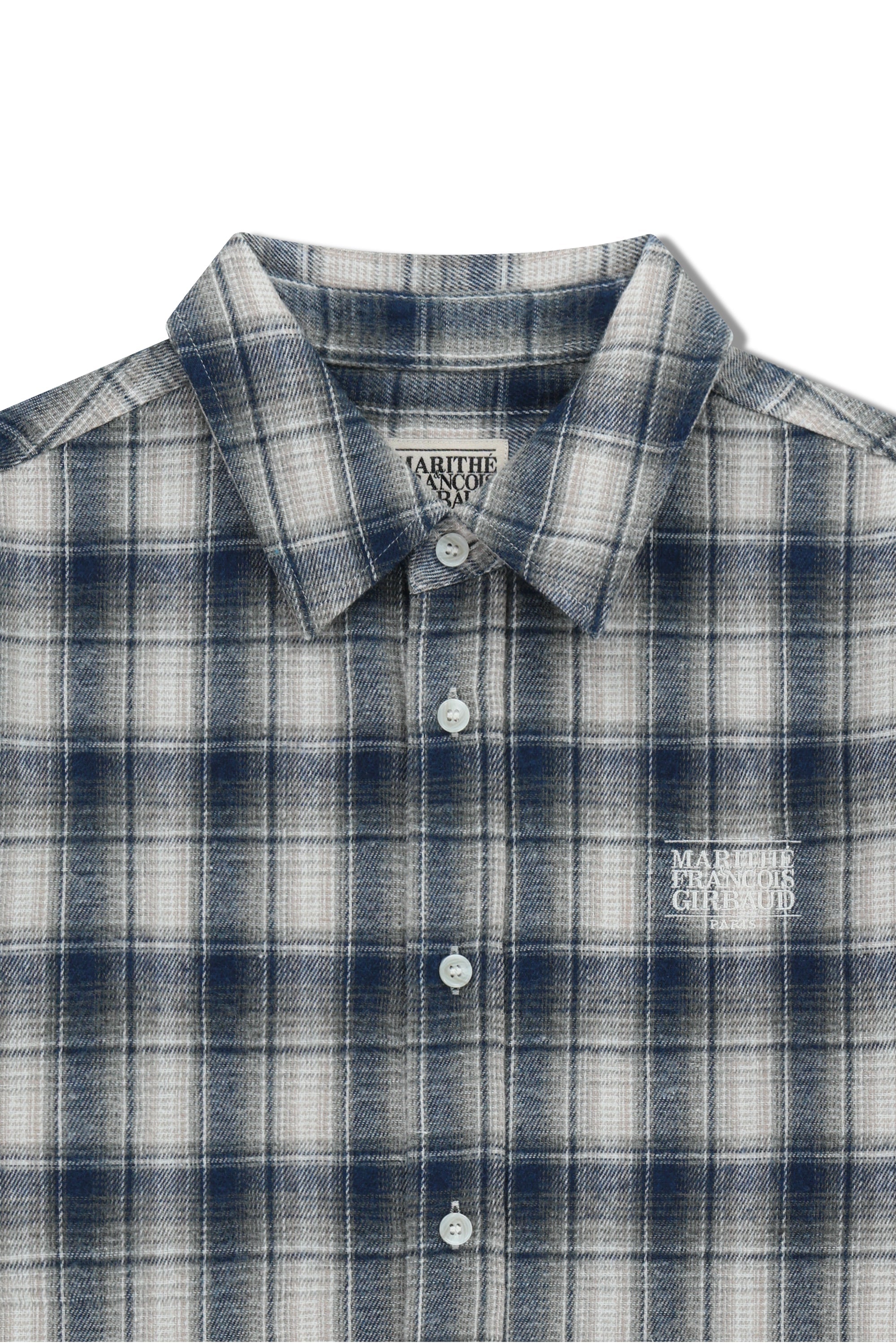 Classic Logo Ombre Check Shirt Navy