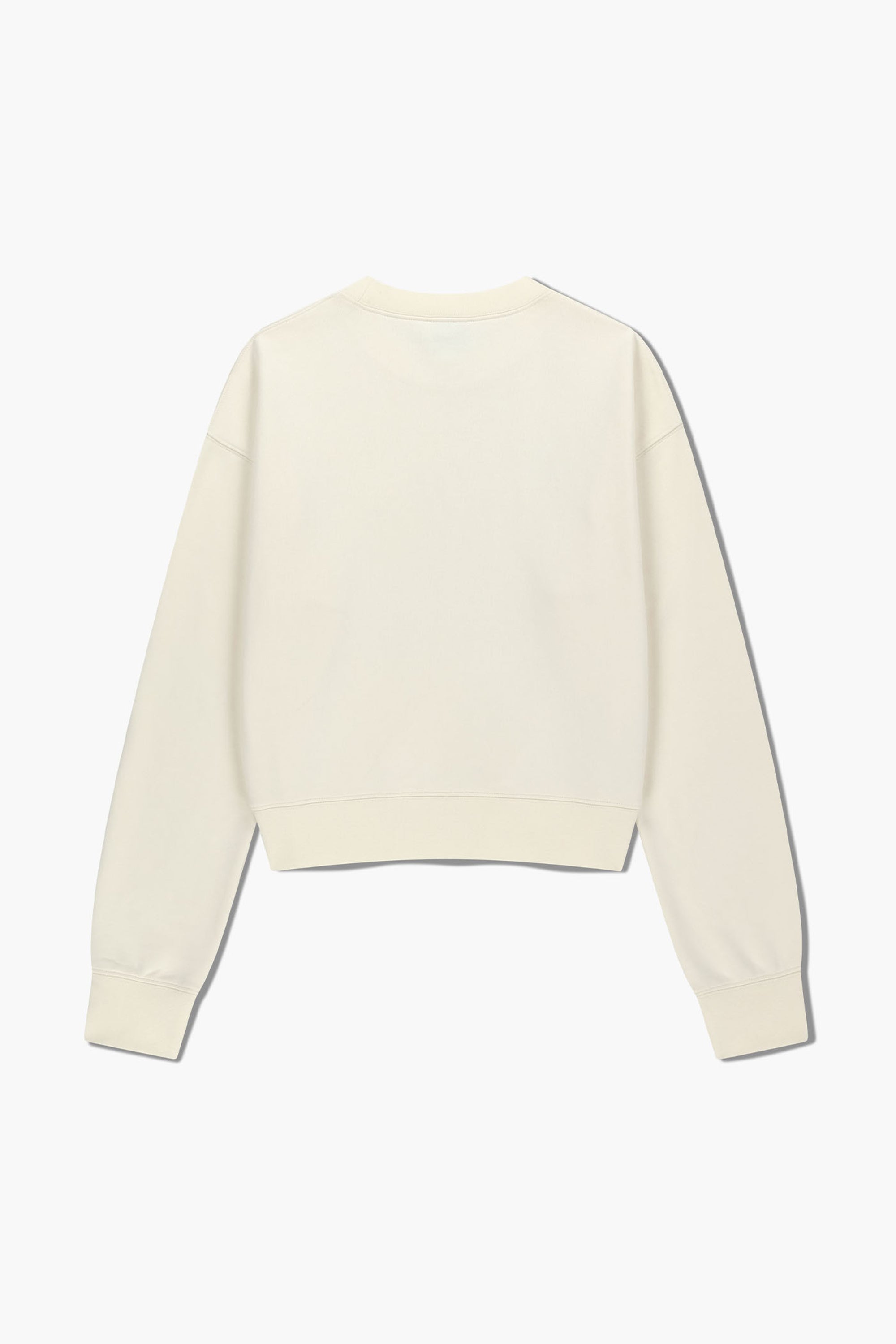 W Doodle Bear Crop Sweatshirt Ivory