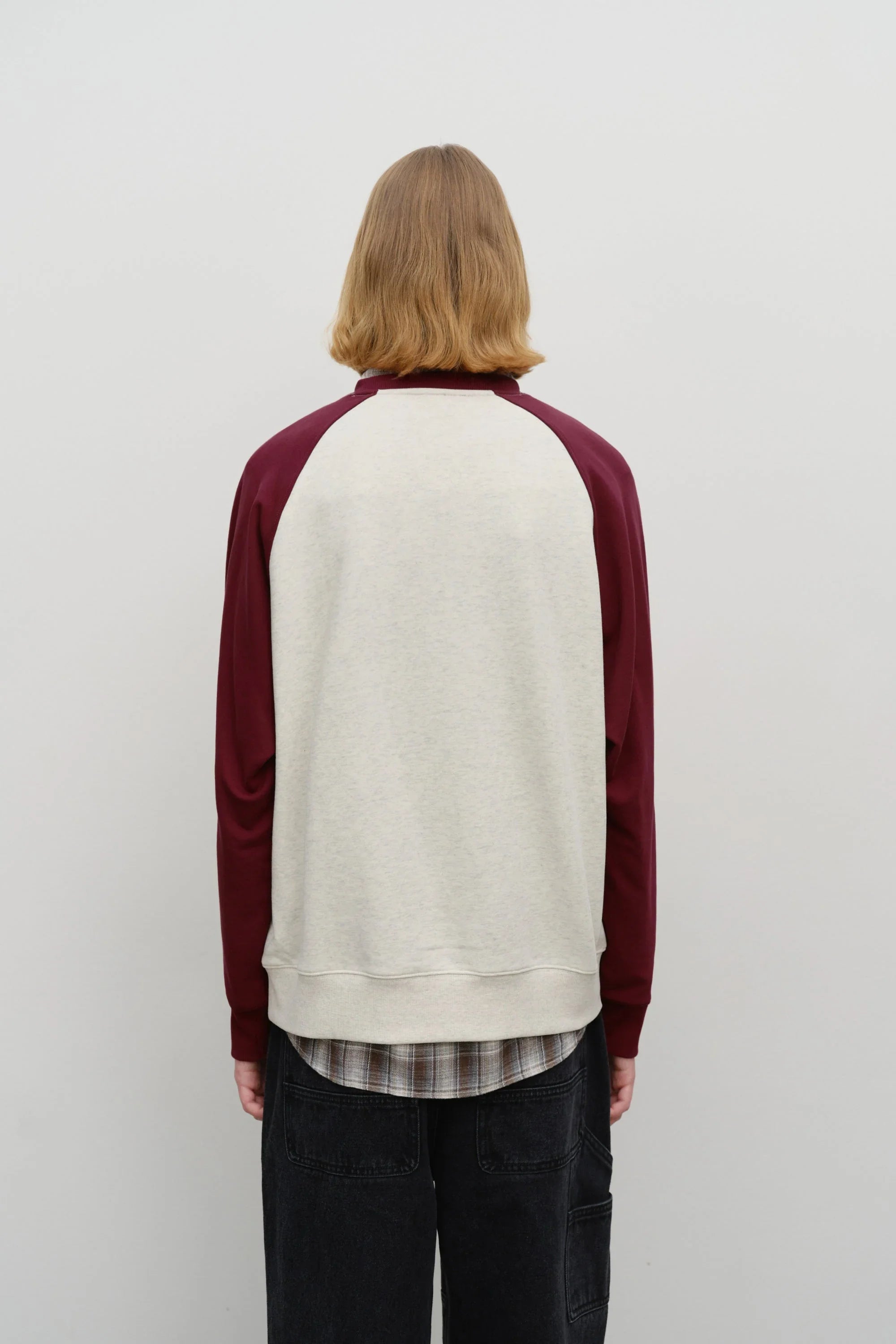 Cl Color Bl Raglan Sweatshirt Burgundy