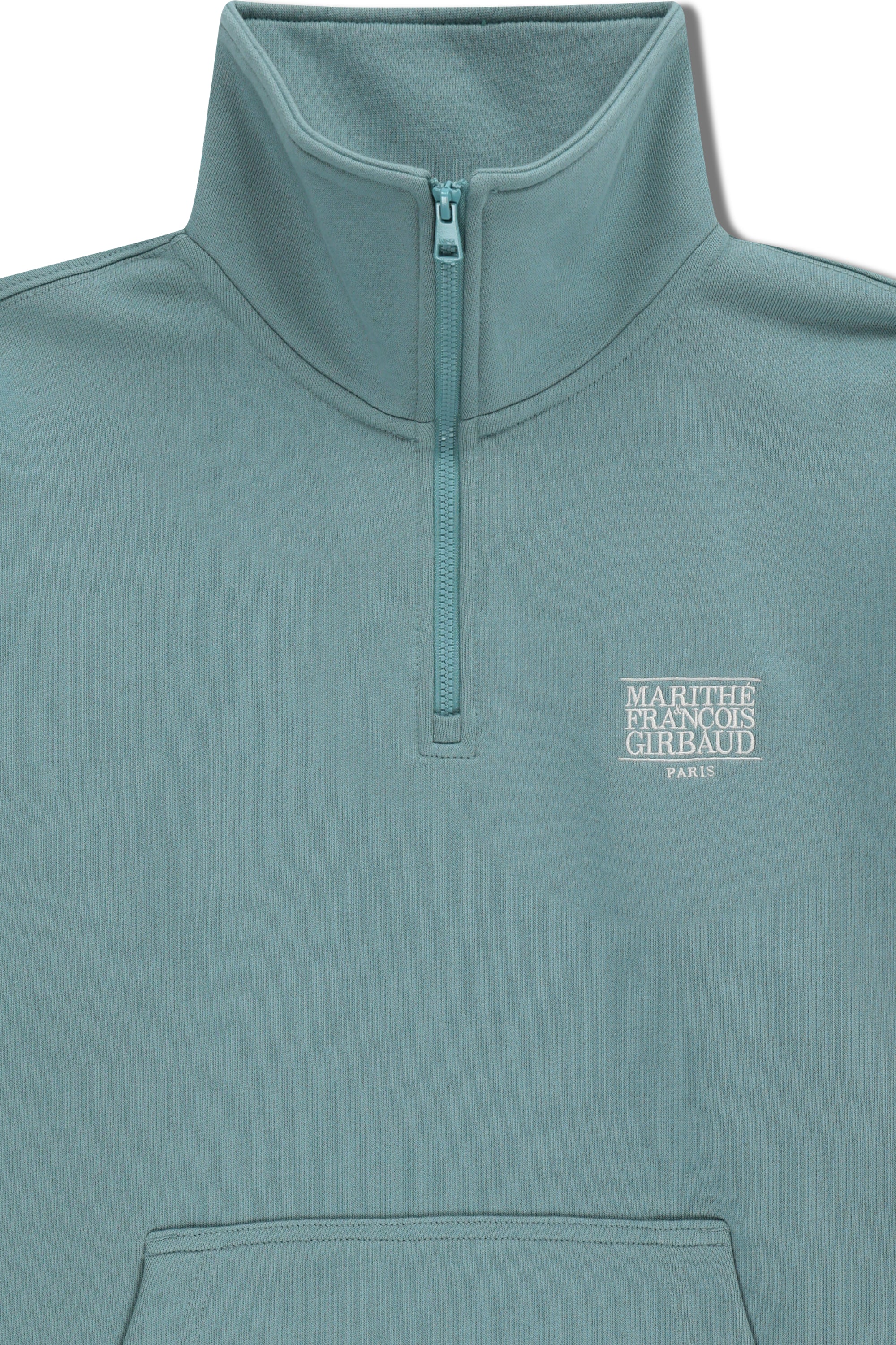 Classic Logo Half Zipup Sweatshirt Mint Gray