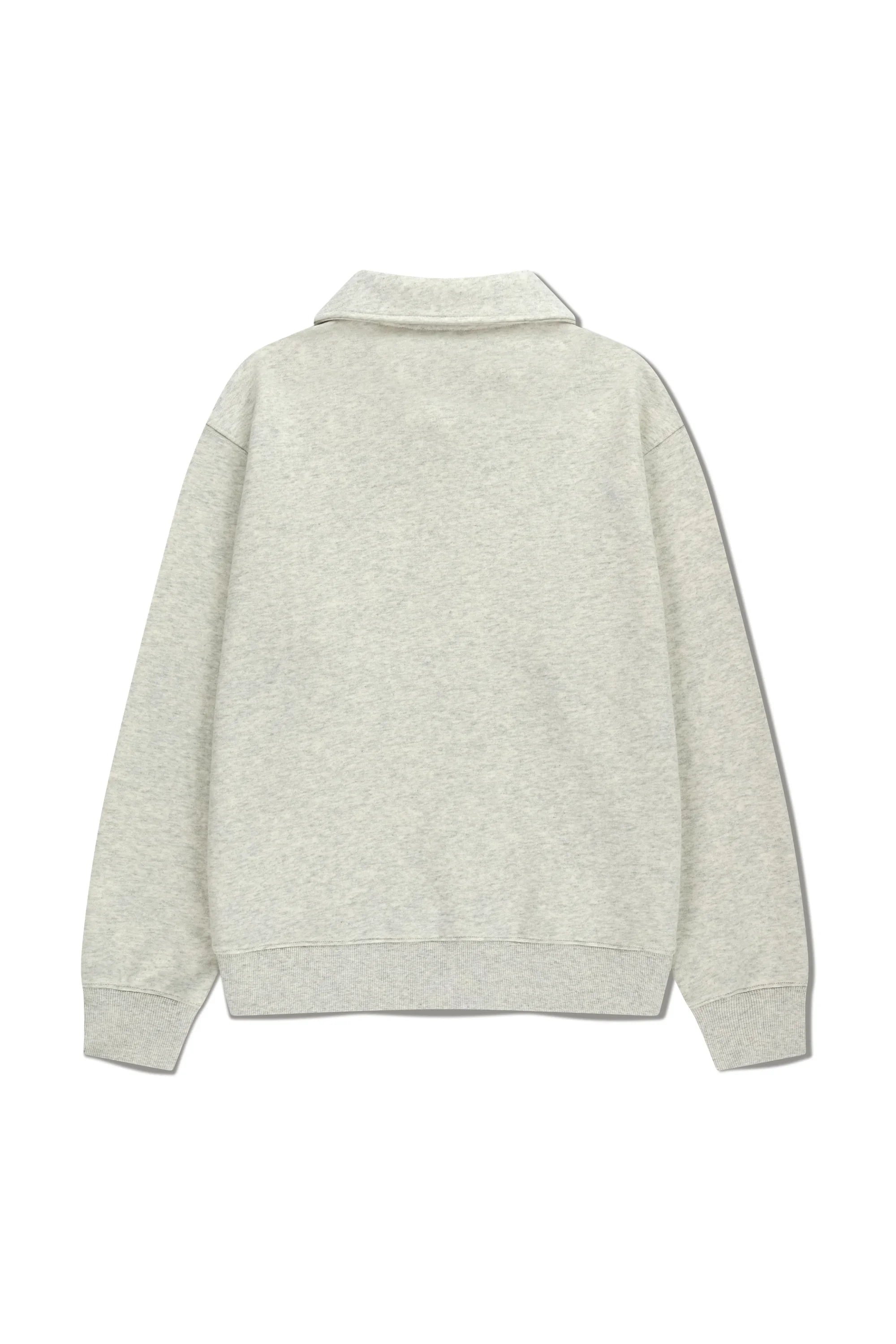 Classic Logo Half Zipup Sweatshirt Oatmeal