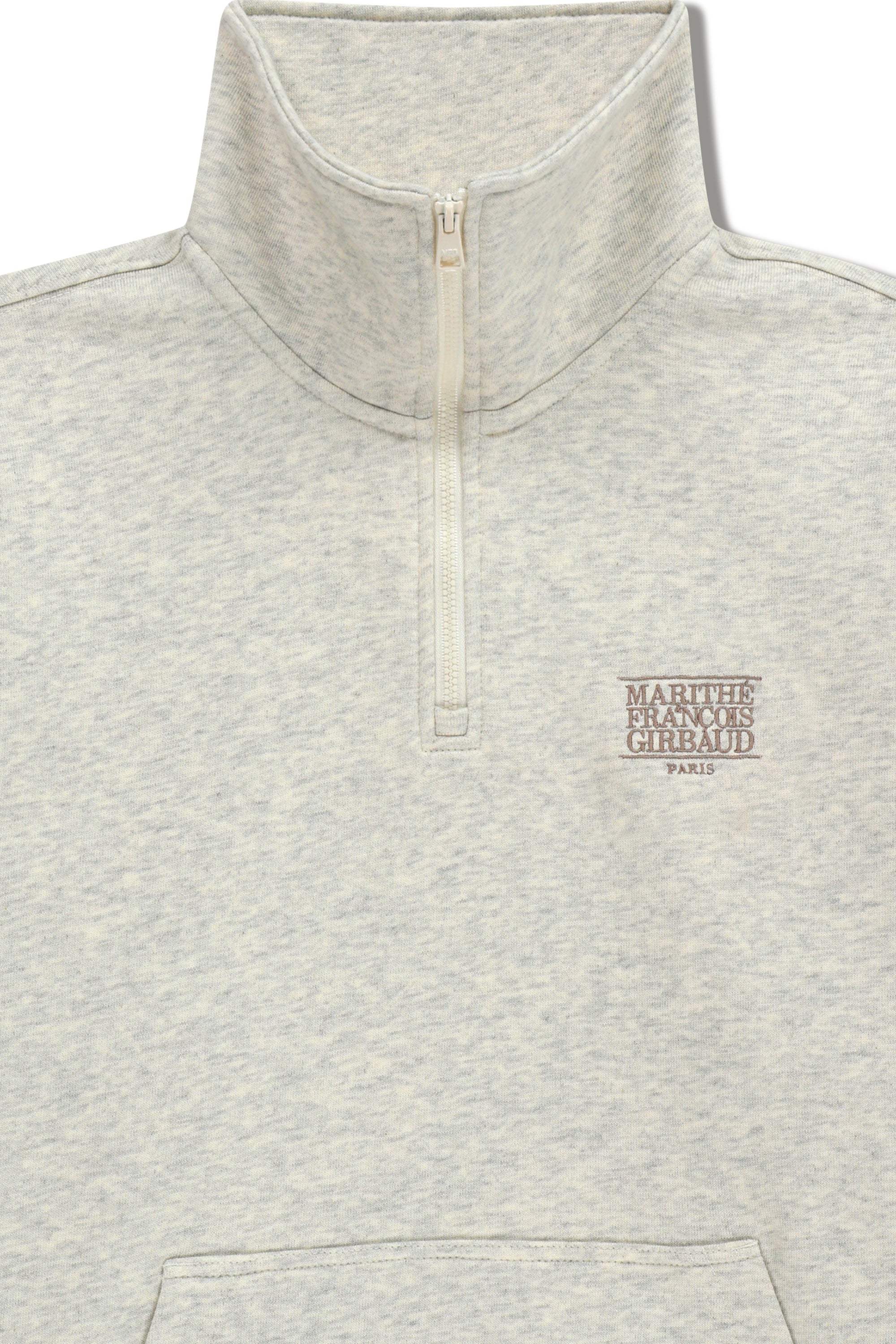 Classic Logo Half Zipup Sweatshirt Oatmeal