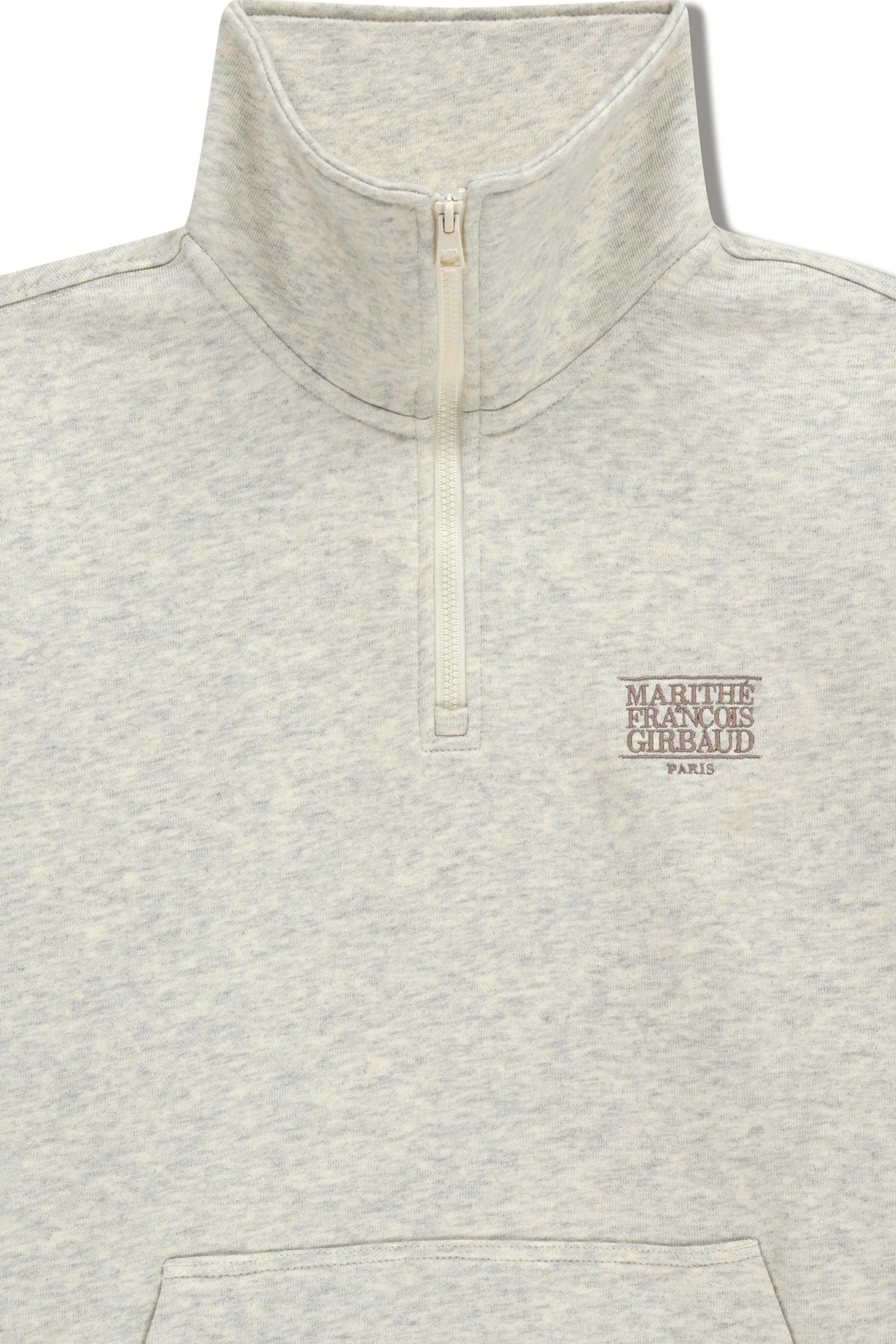 Classic Logo Half Zipup Sweatshirt Oatmeal