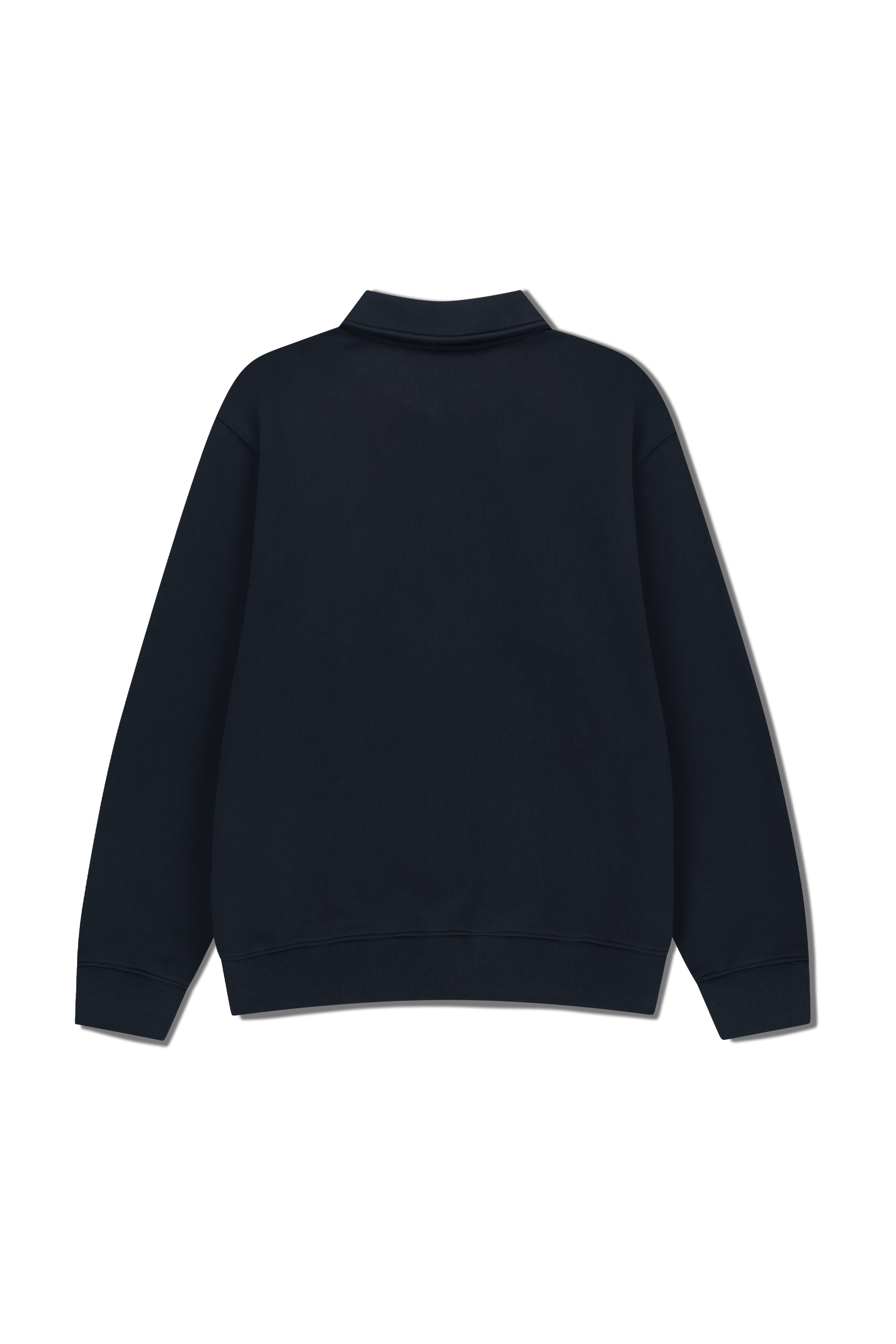 Baseball Logo Collar Half Zipup Sweatshirt Navy