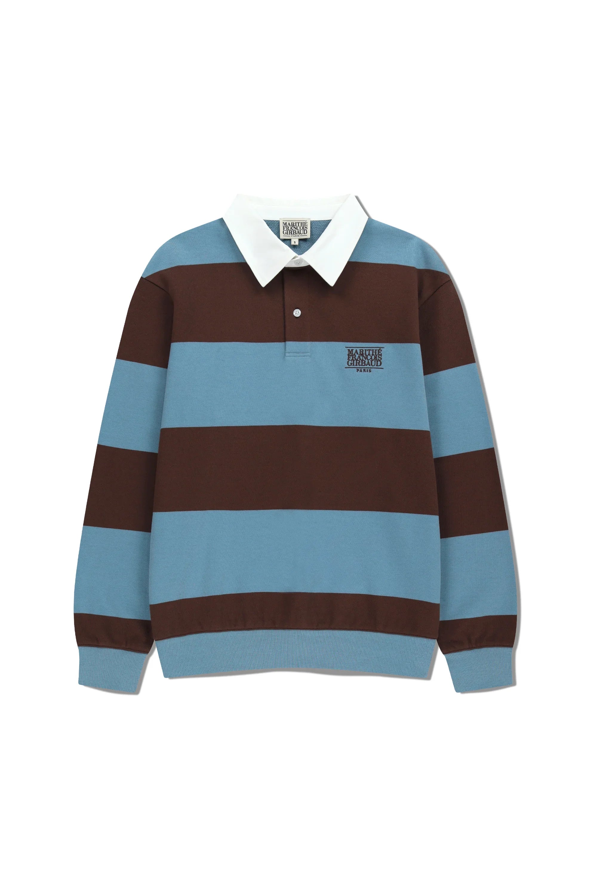 Classic Logo Stripe Rugby Sweatshirt Blue