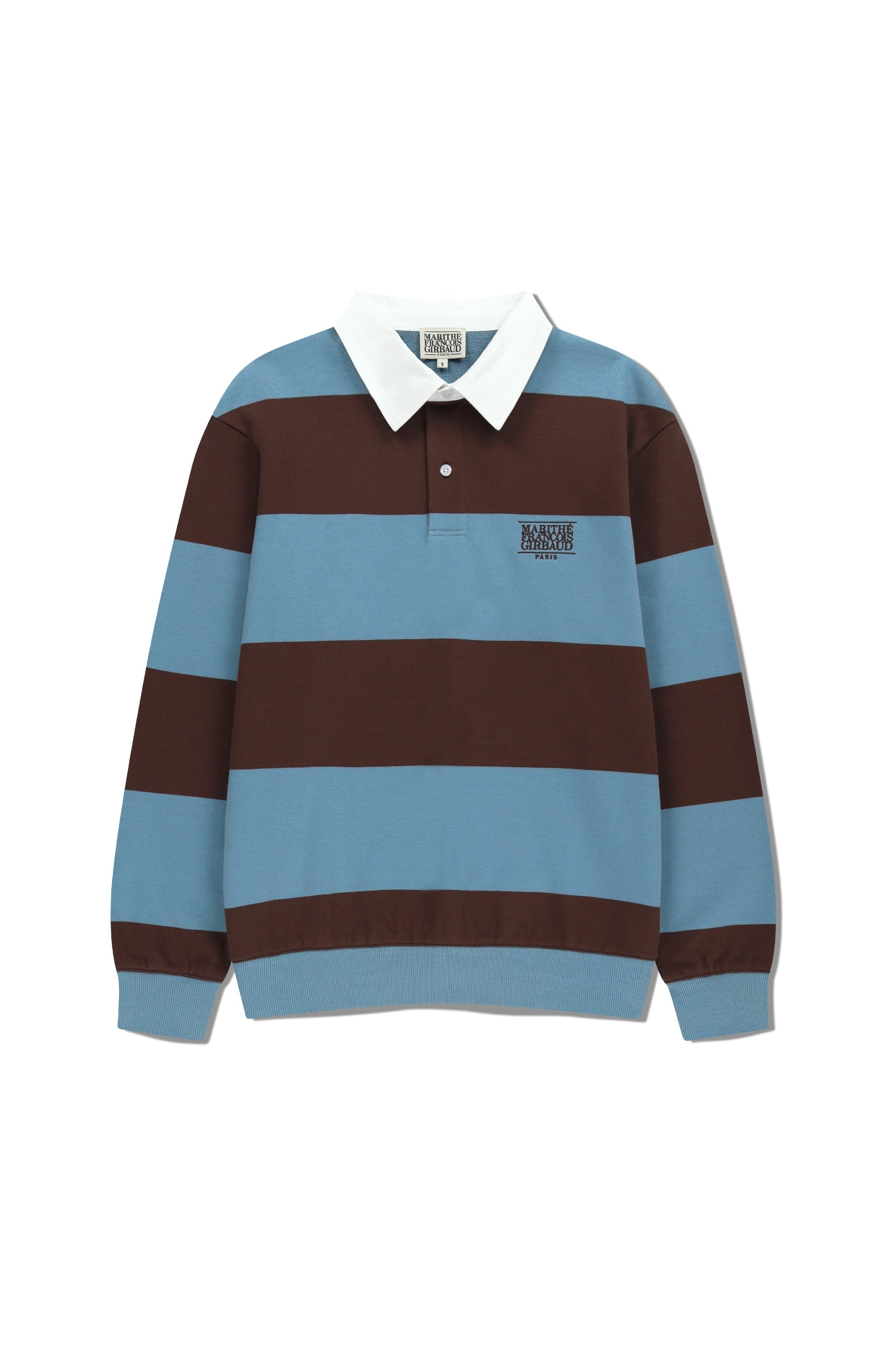 Classic Logo Stripe Rugby Sweatshirt Blue