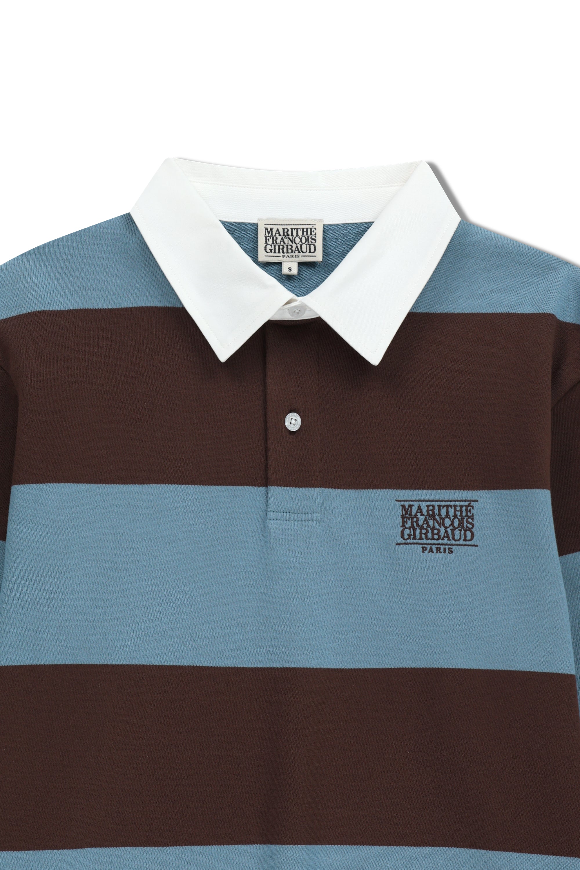 Classic Logo Stripe Rugby Sweatshirt Blue