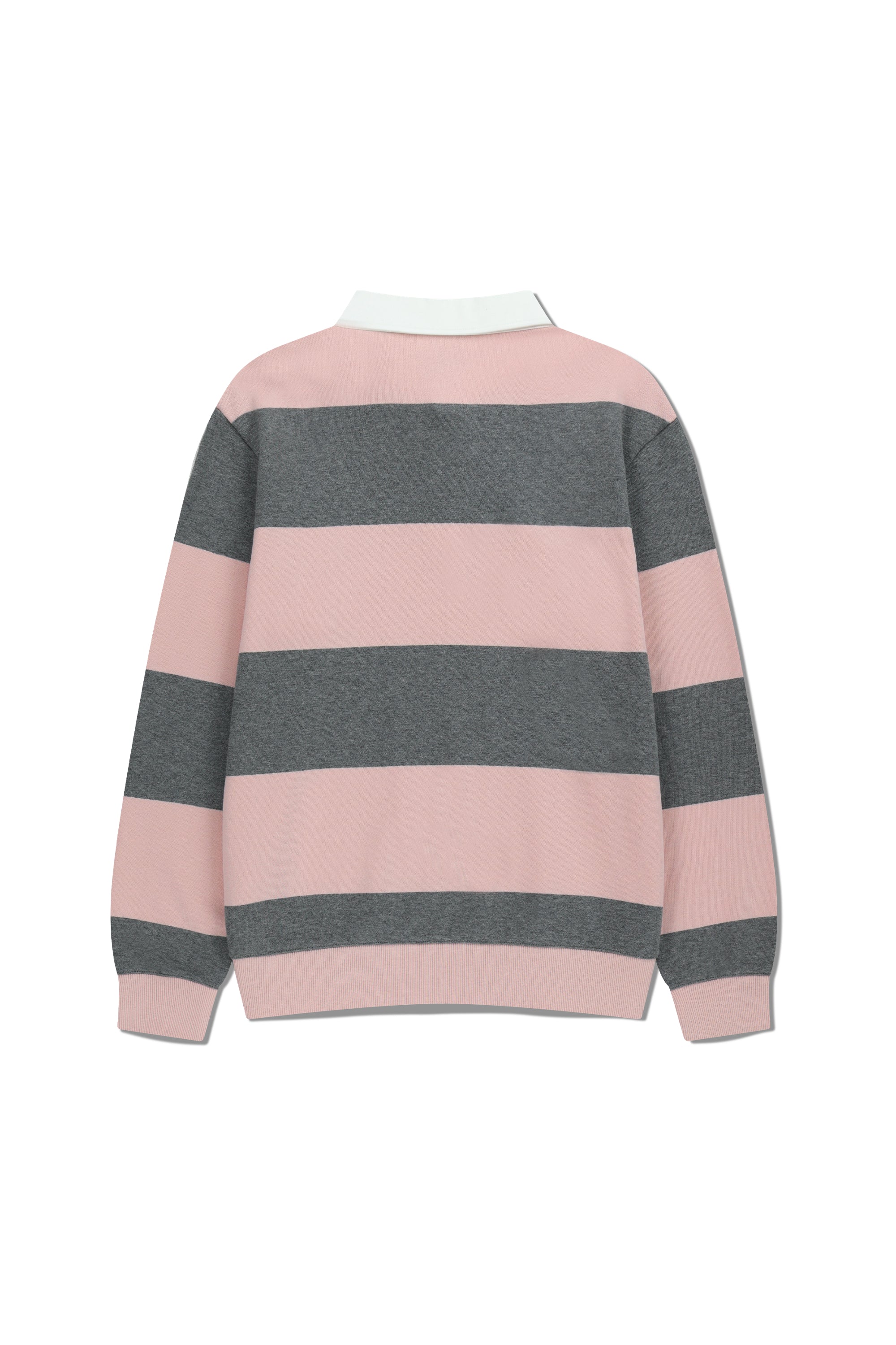 Classic Logo Stripe Rugby Sweatshirt Light Pink