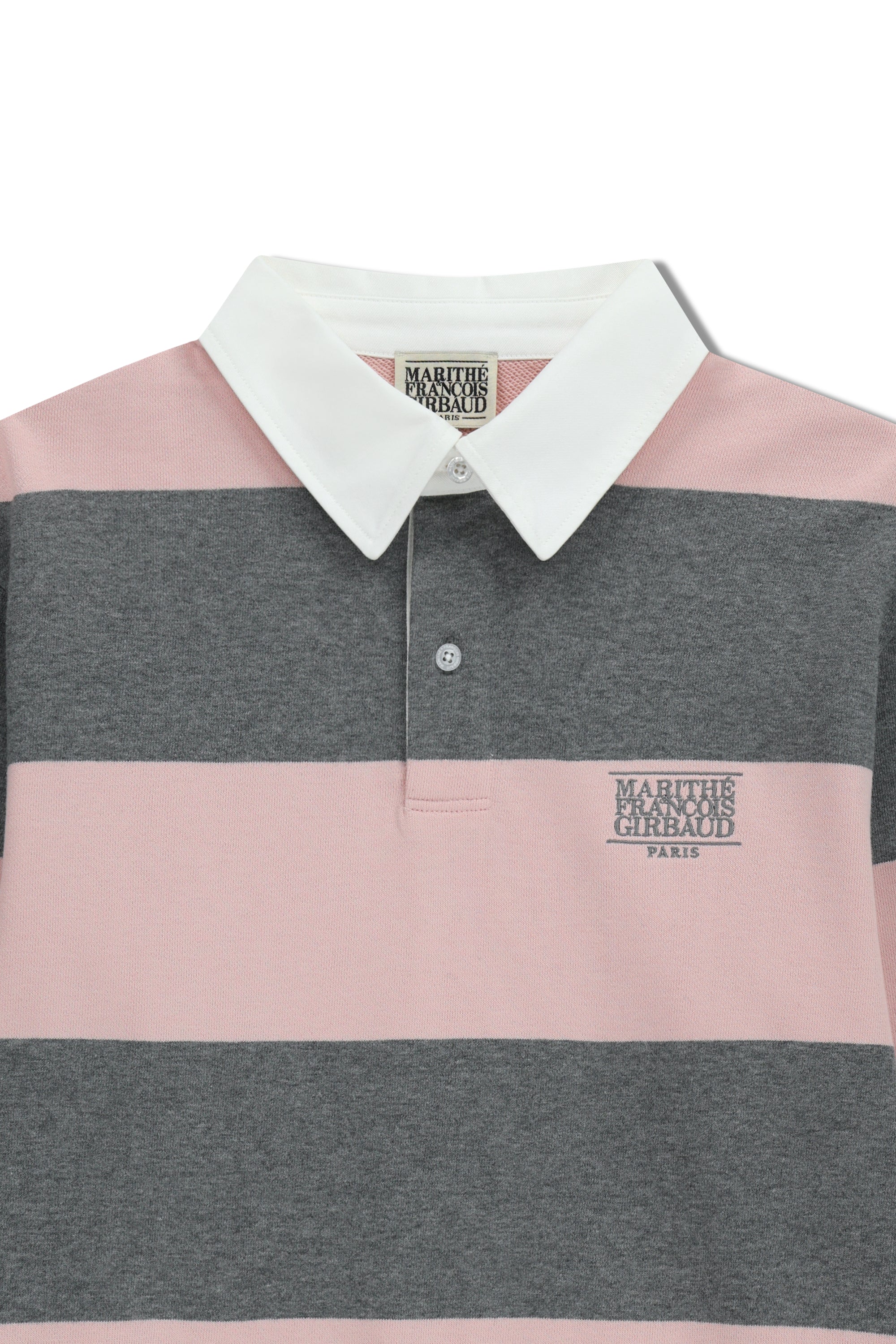 Classic Logo Stripe Rugby Sweatshirt Light Pink