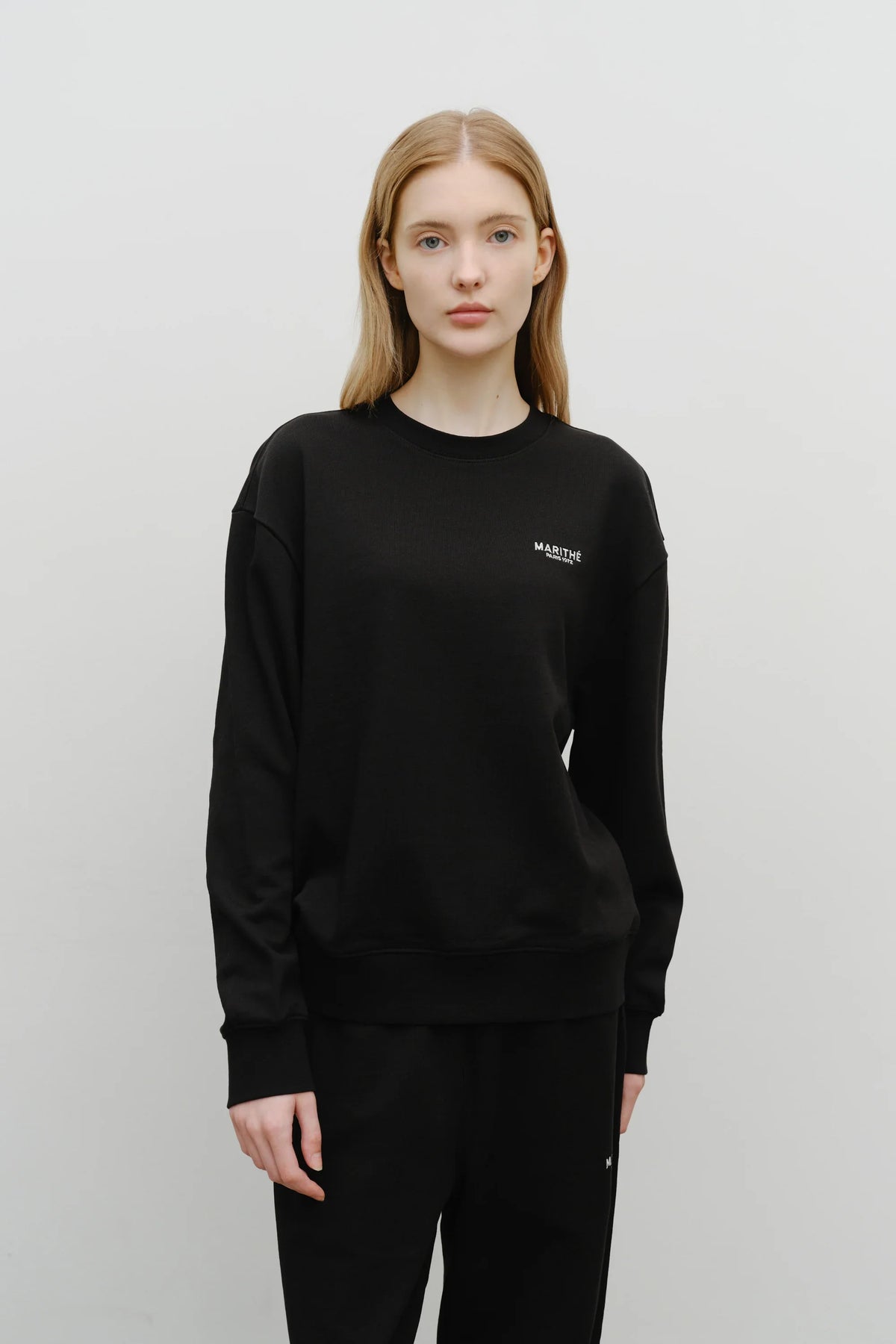 Regular Logo Sweat Set-Up Black