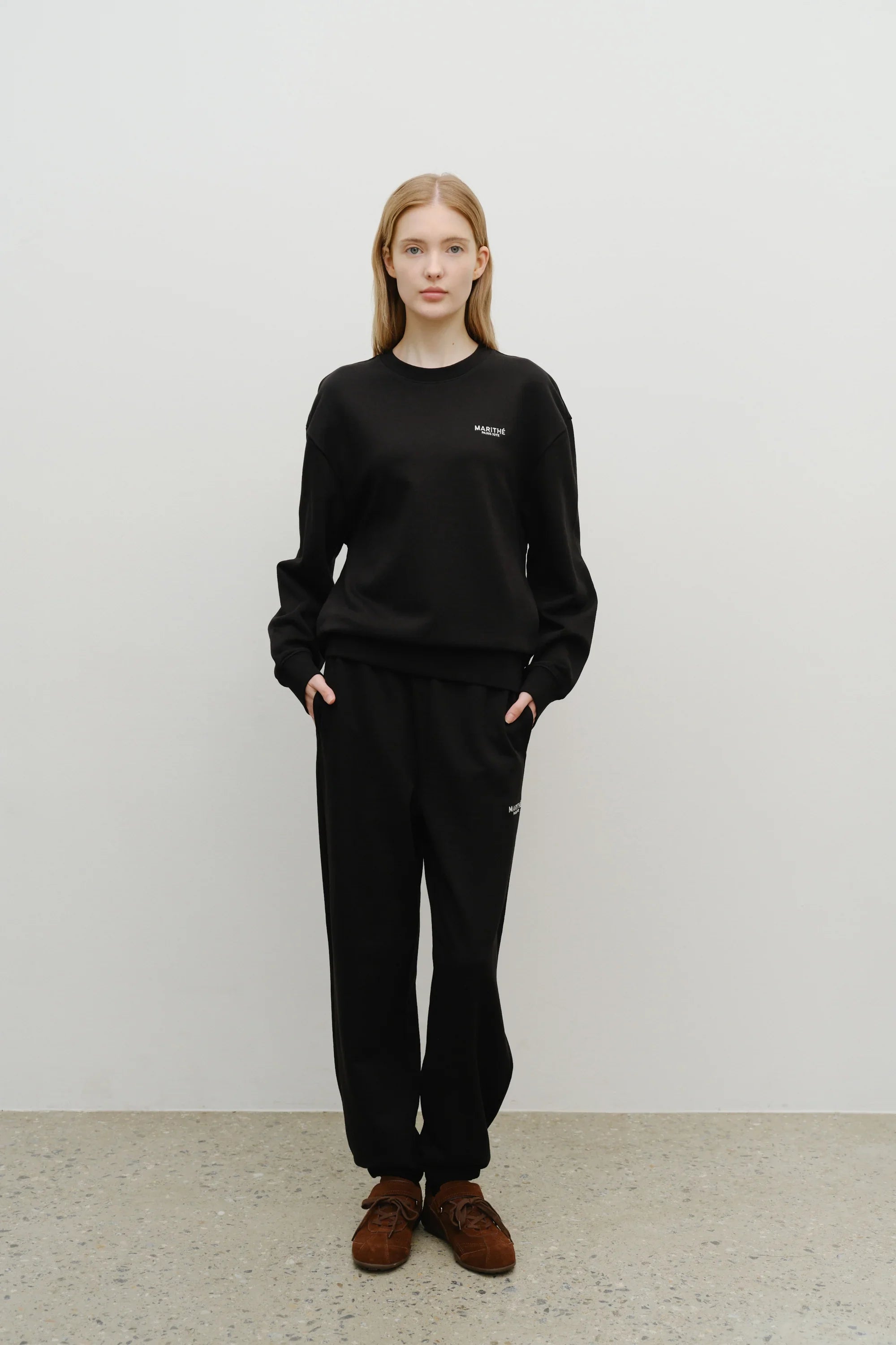 Regular Logo Sweat Set-Up Black