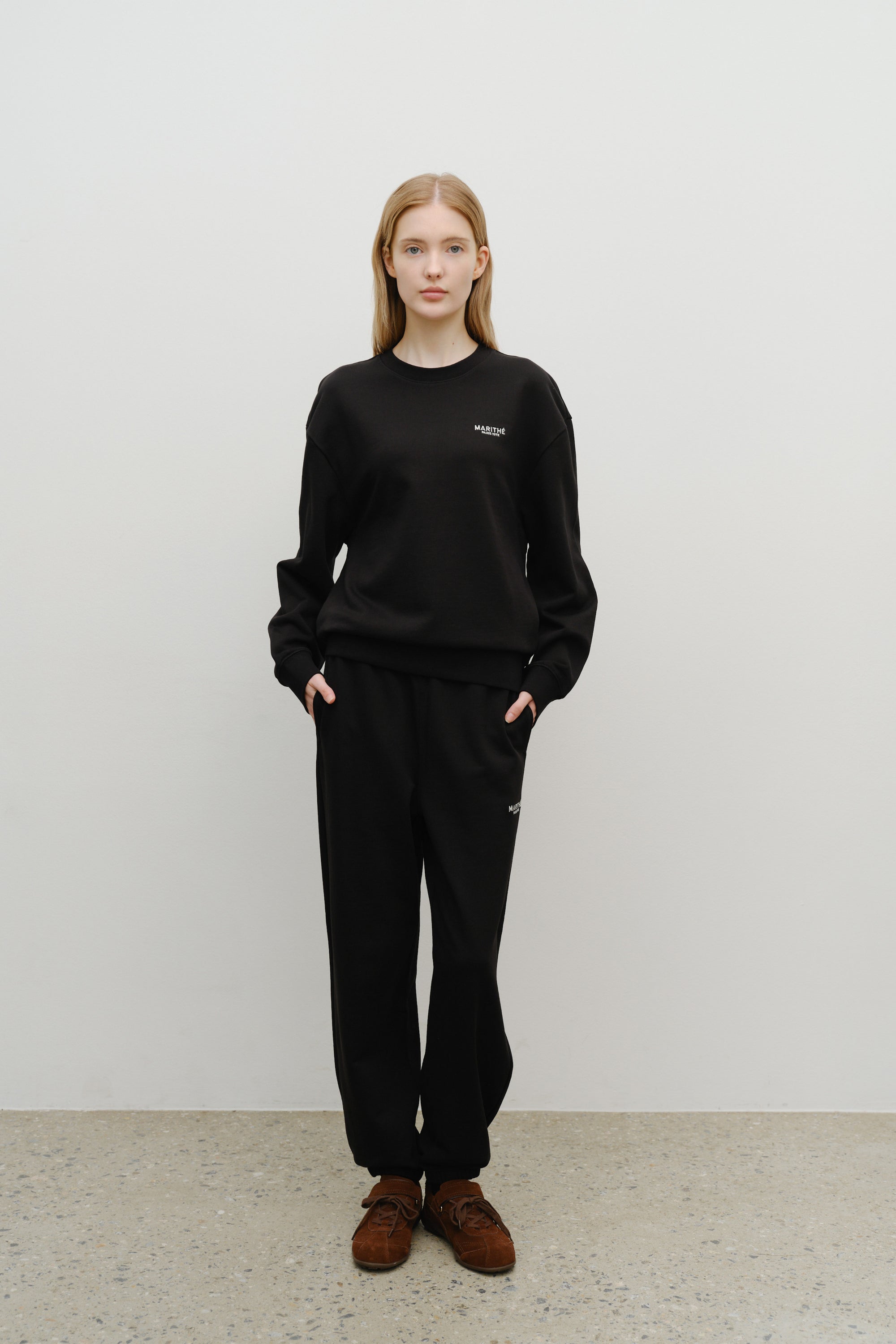 Regular Logo Sweat Set-Up Black