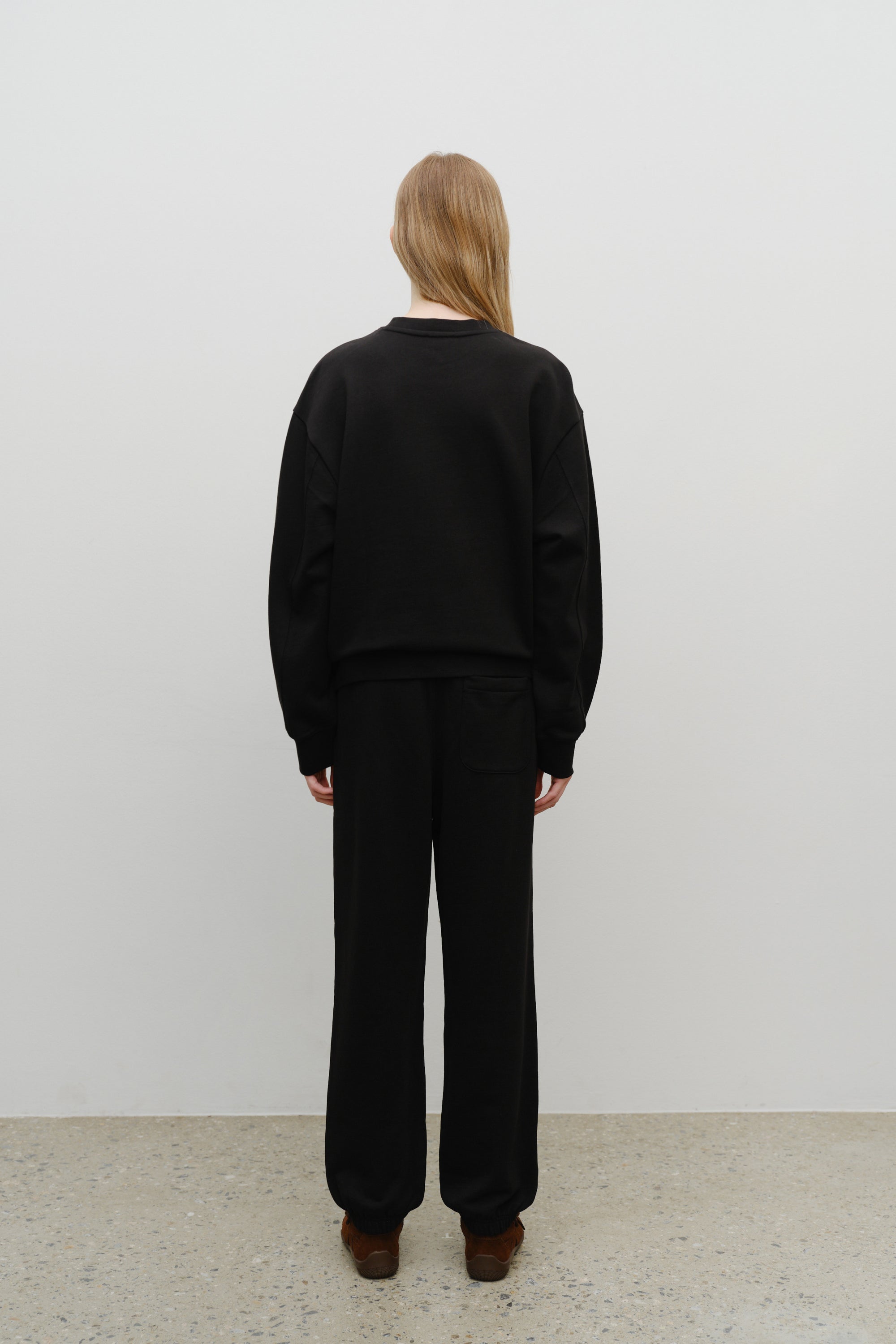 Regular Logo Sweat Set-Up Black