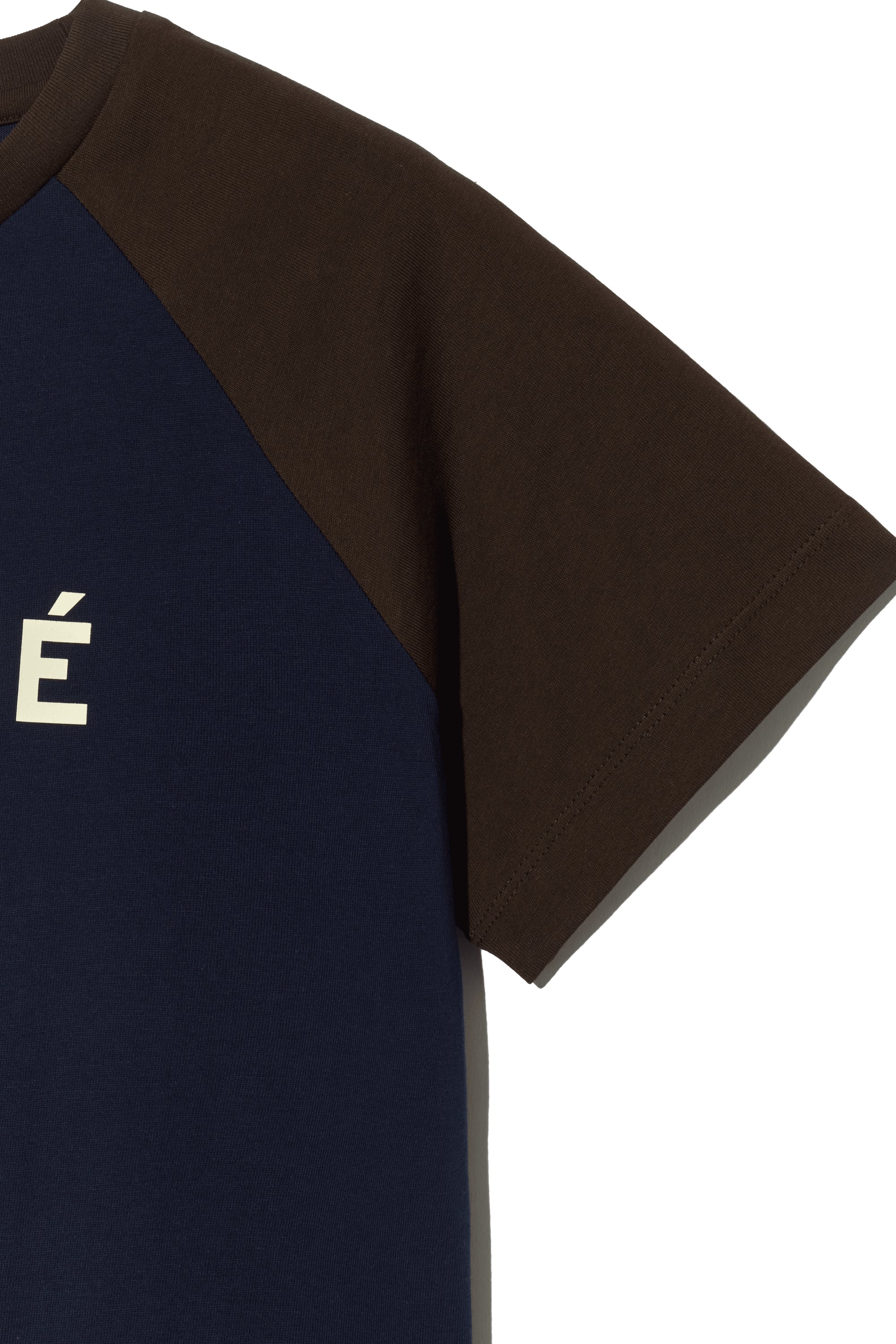 W Regular Logo Raglan Crop Tee Brown