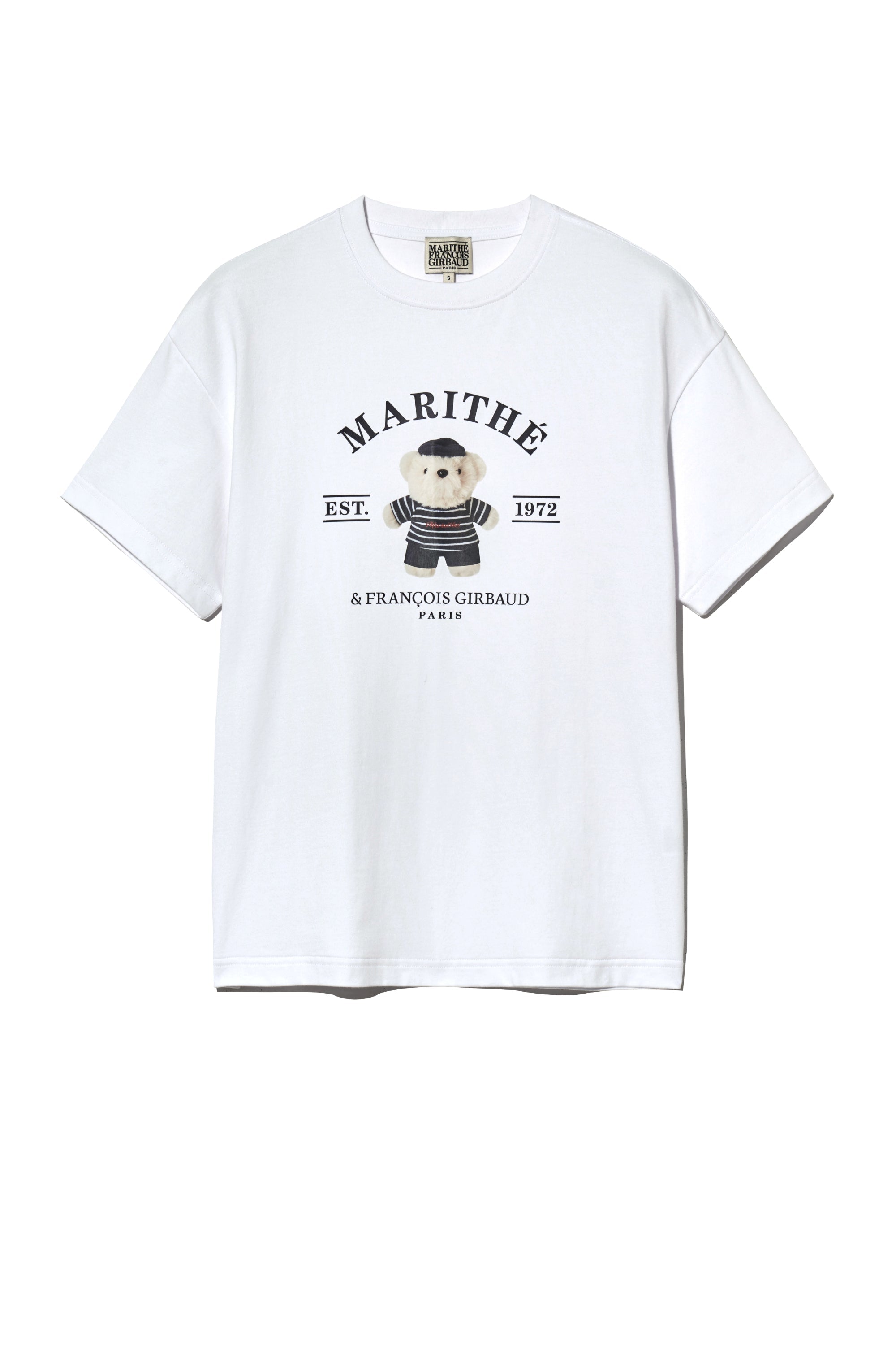 Doodle Bear Image Graphic Tee White