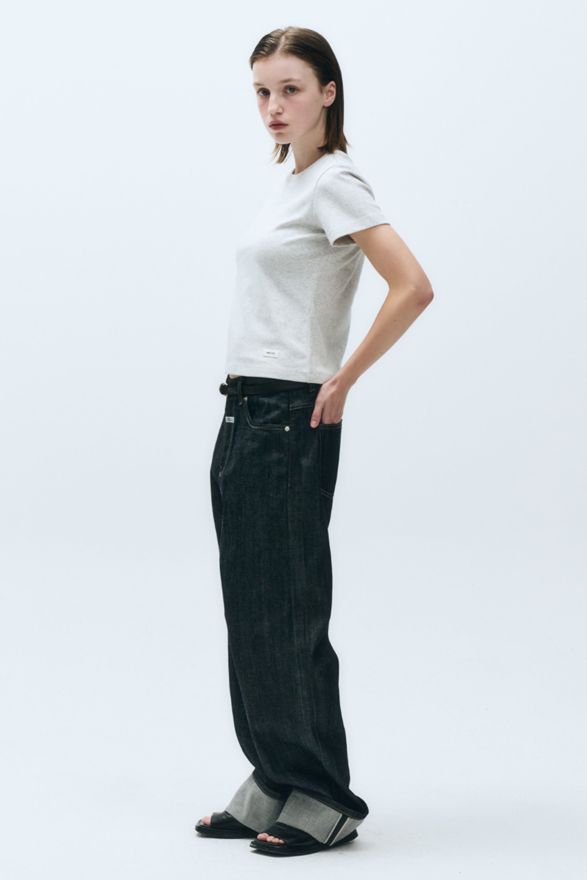 W Basic Tee Light Heather Gray