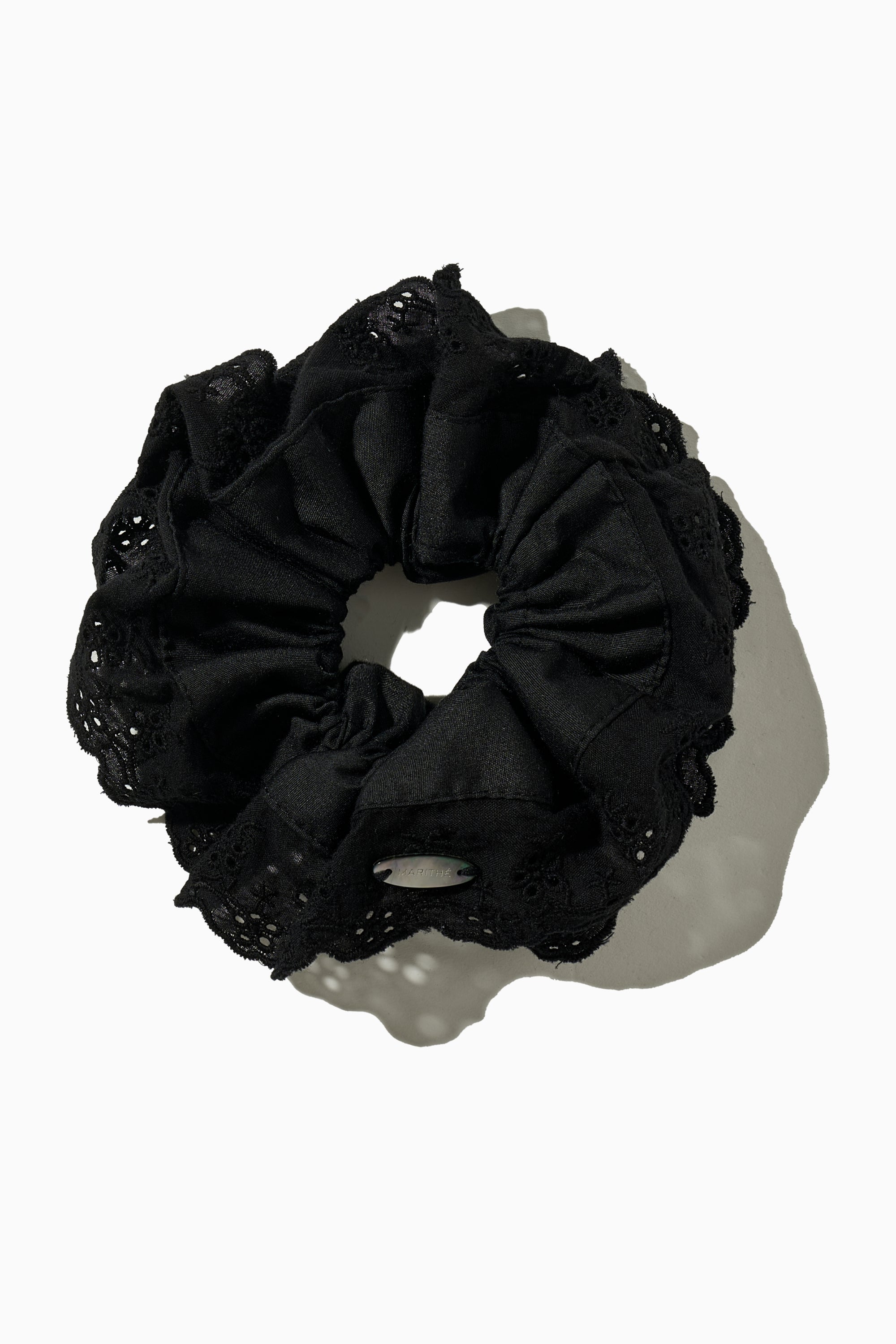Reg Logo Lace Hair Scrunchie Black