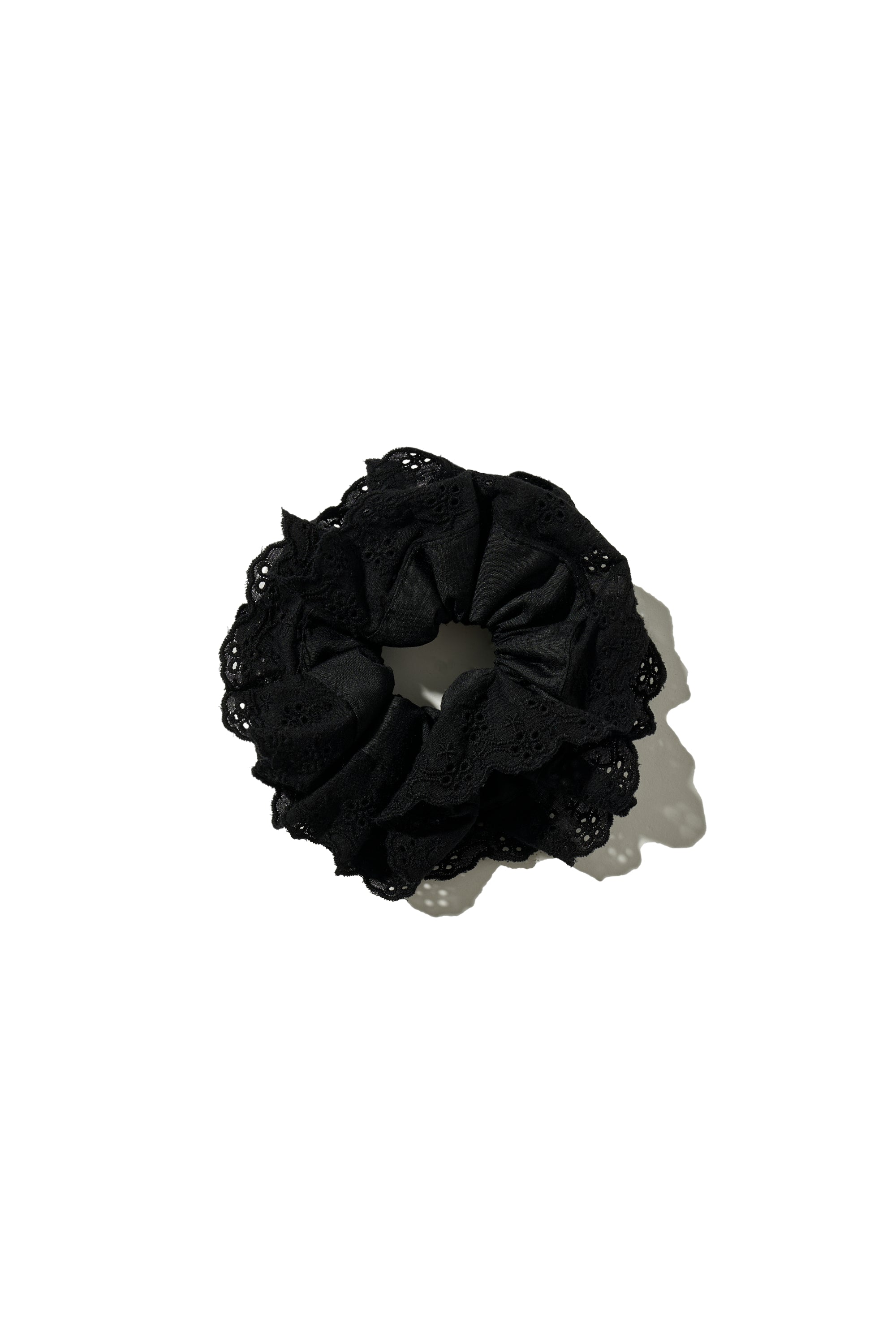 Reg Logo Lace Hair Scrunchie Black