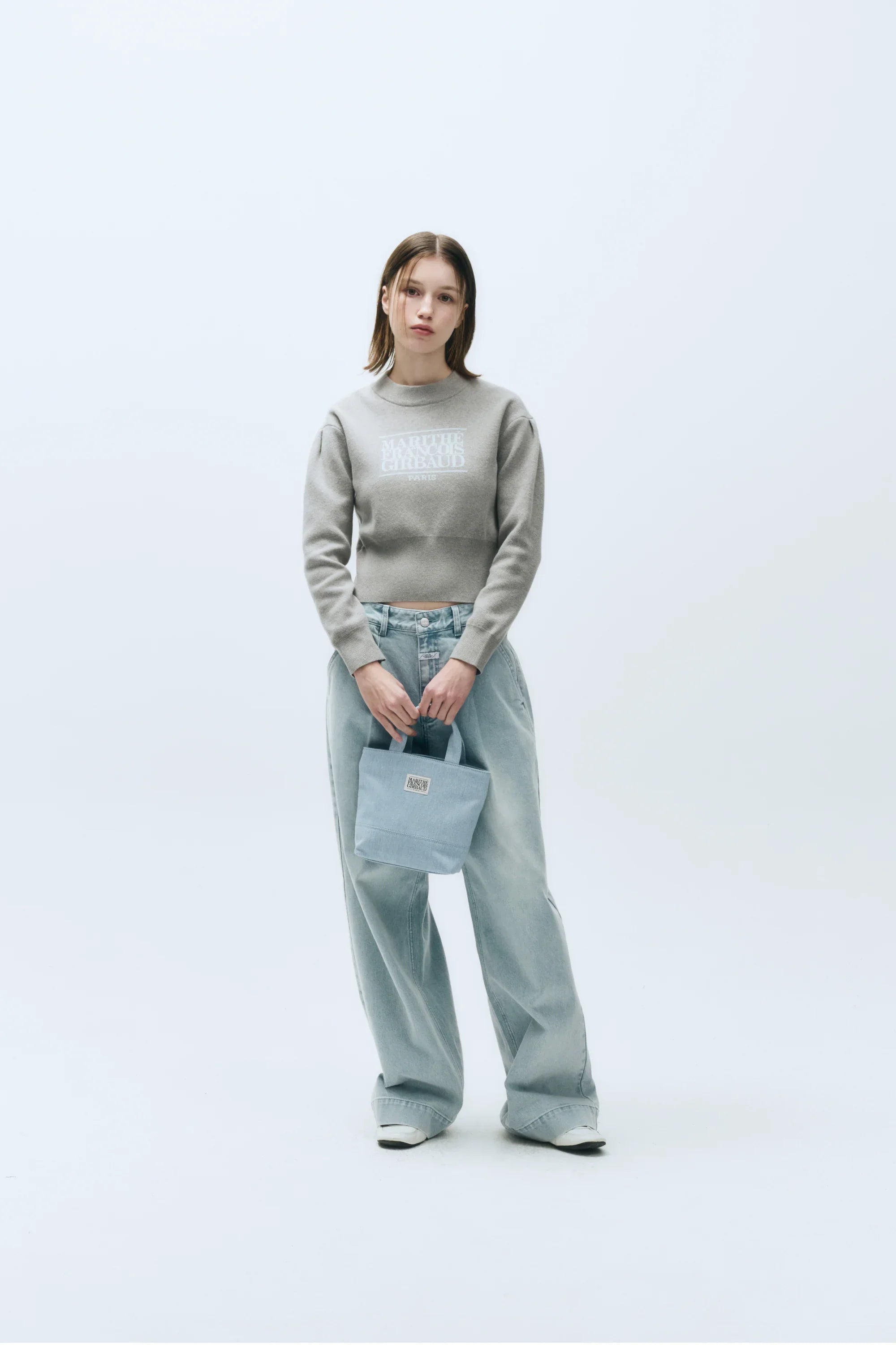 Classic Logo Canvas Tote Bag Light Blue