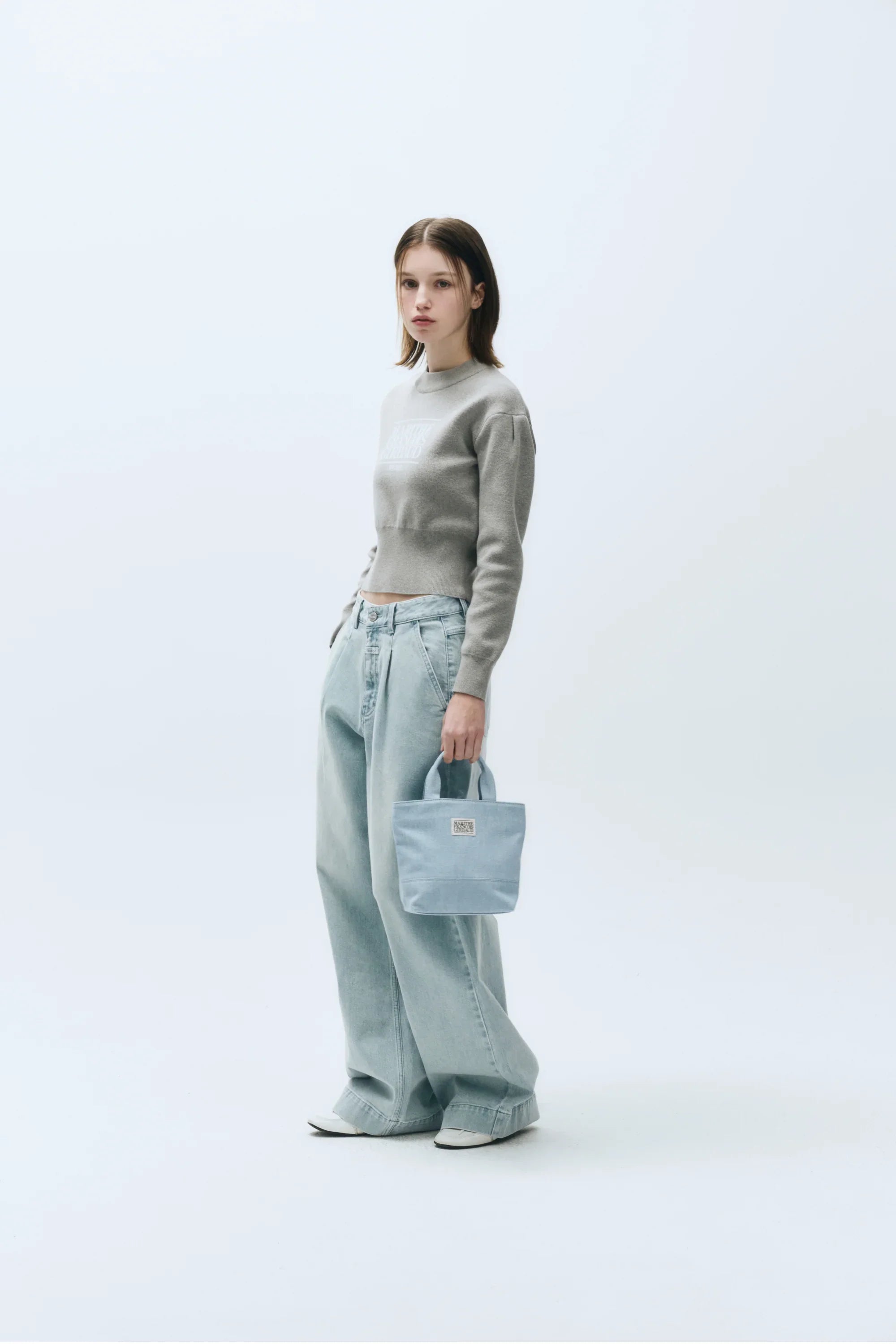 Classic Logo Canvas Tote Bag Light Blue