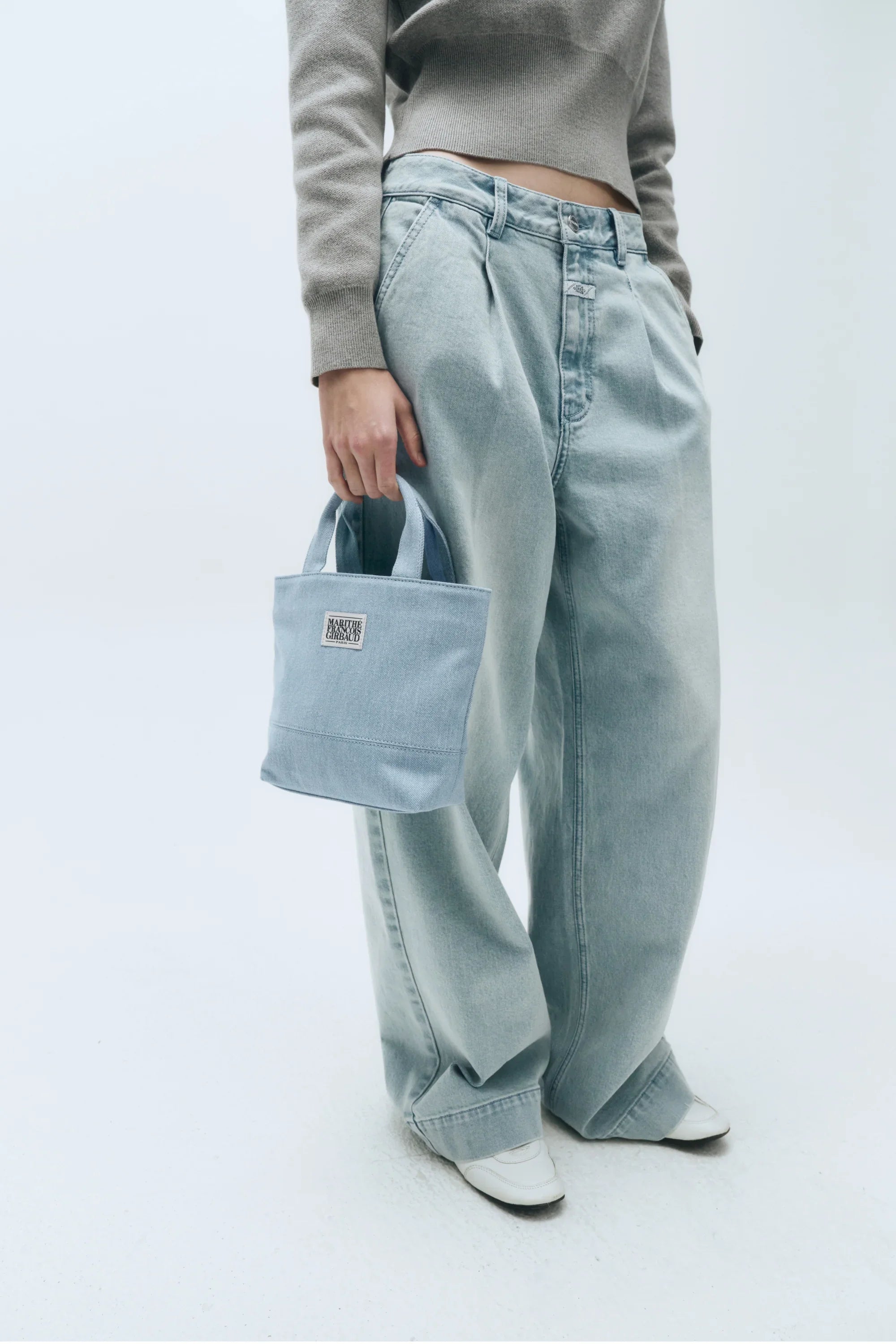 Classic Logo Canvas Tote Bag Light Blue