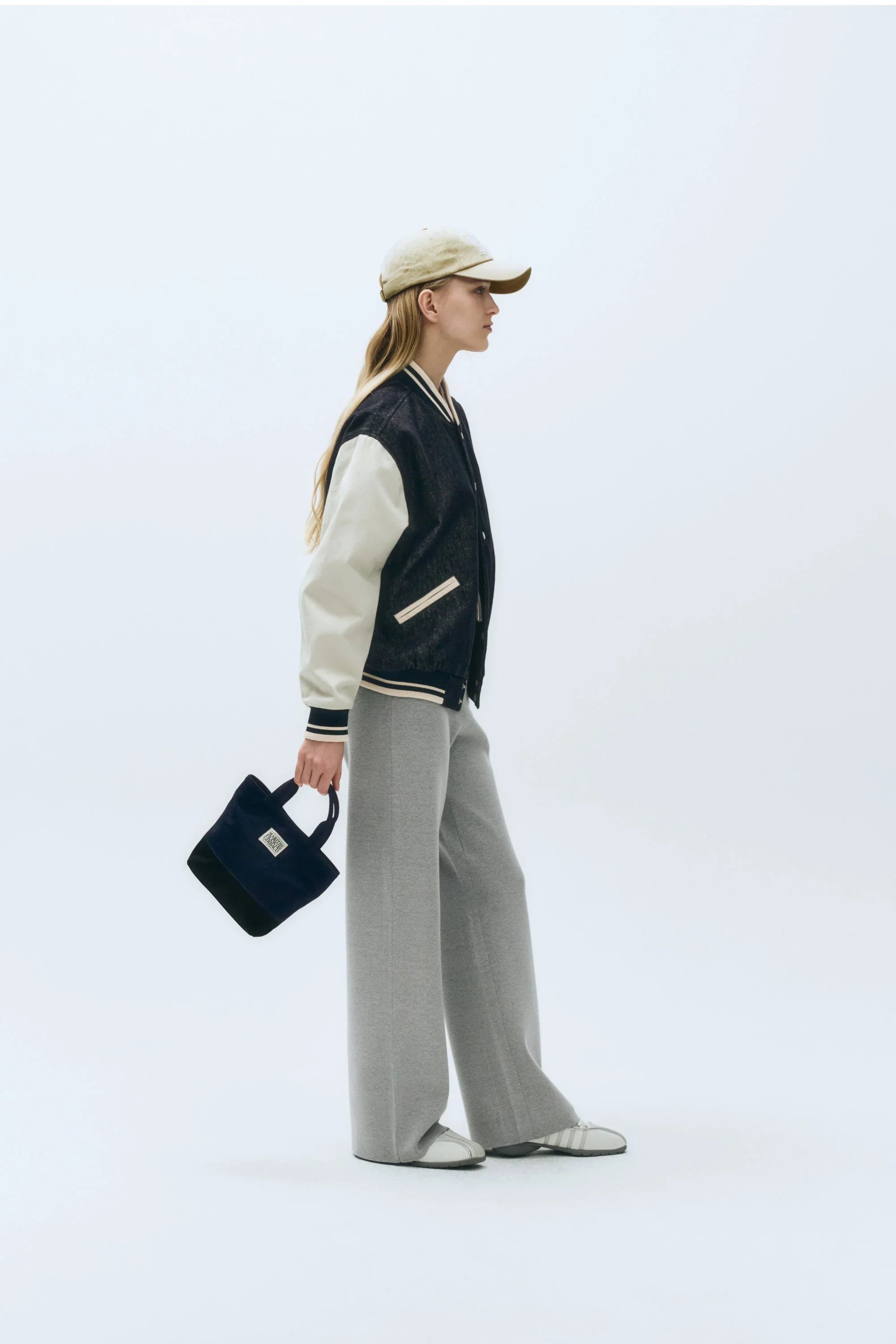 Classic Logo Canvas Tote Bag Navy