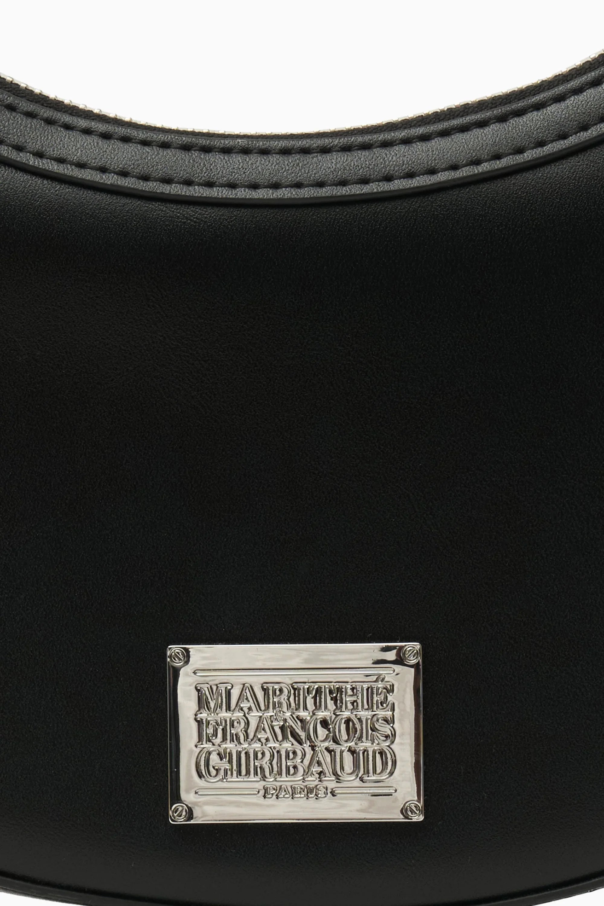 Classic Logo Half Moon Shoulder Bag Black