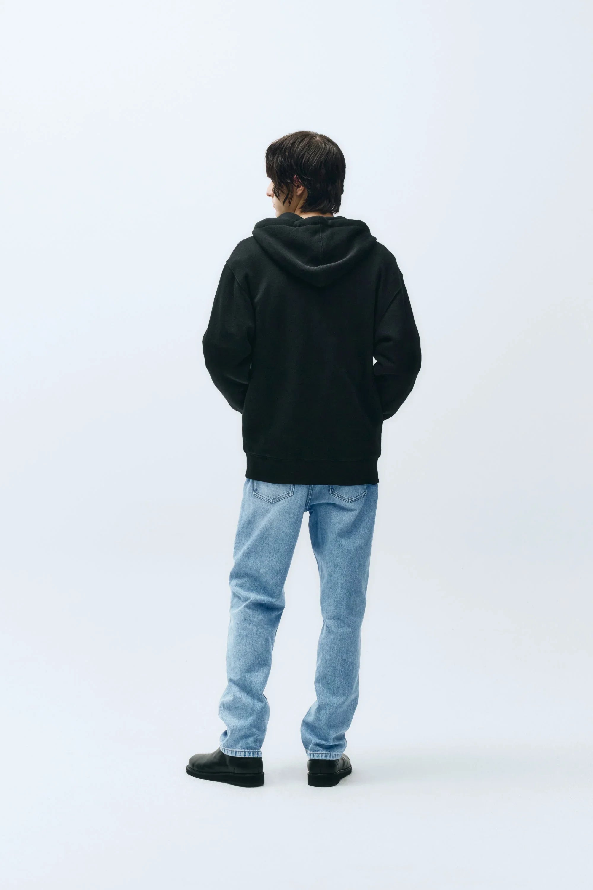 Classic Logo Mlng Hoodie Zipup Black