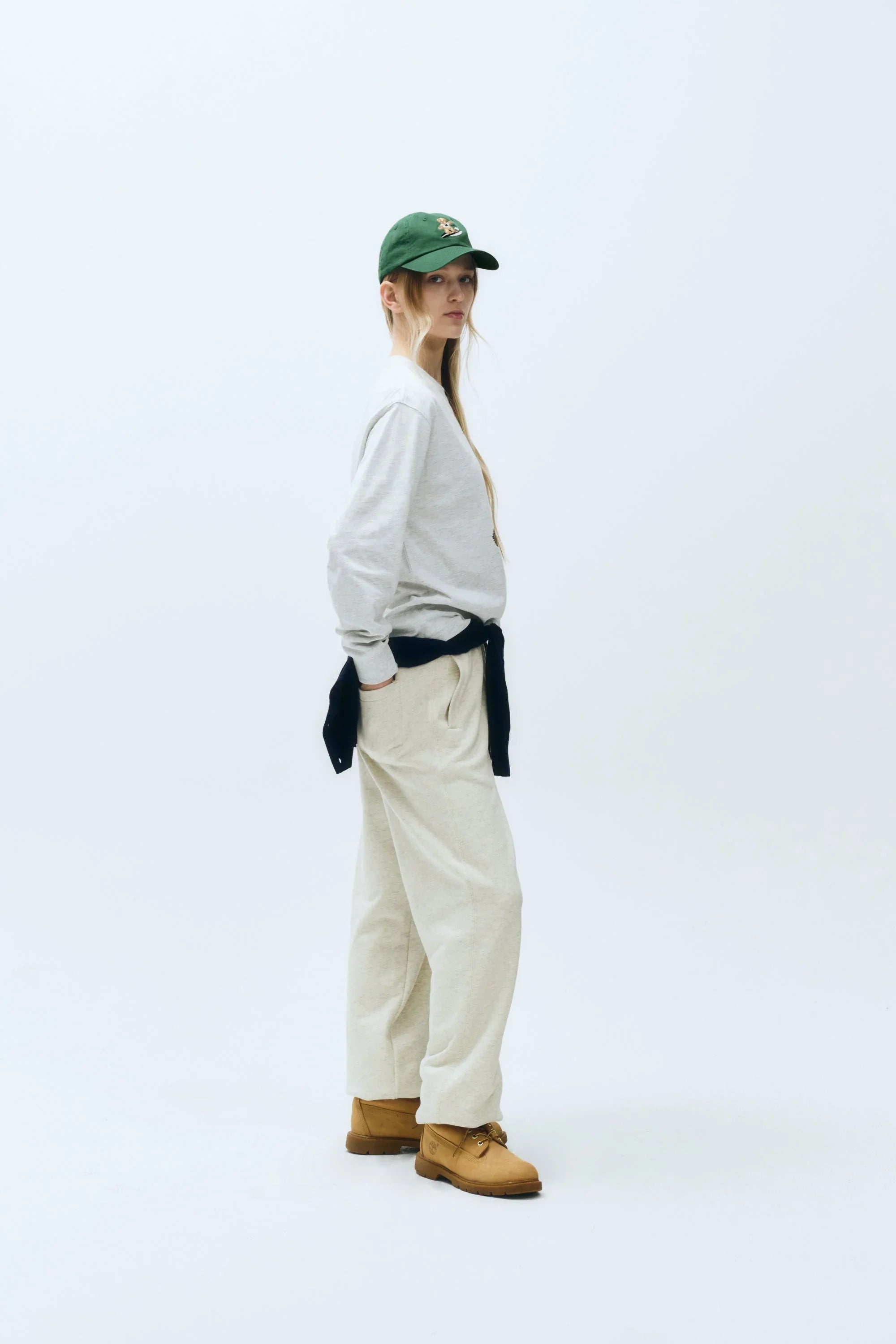 Doodle Bear Long Sleeve Light Heather Gray