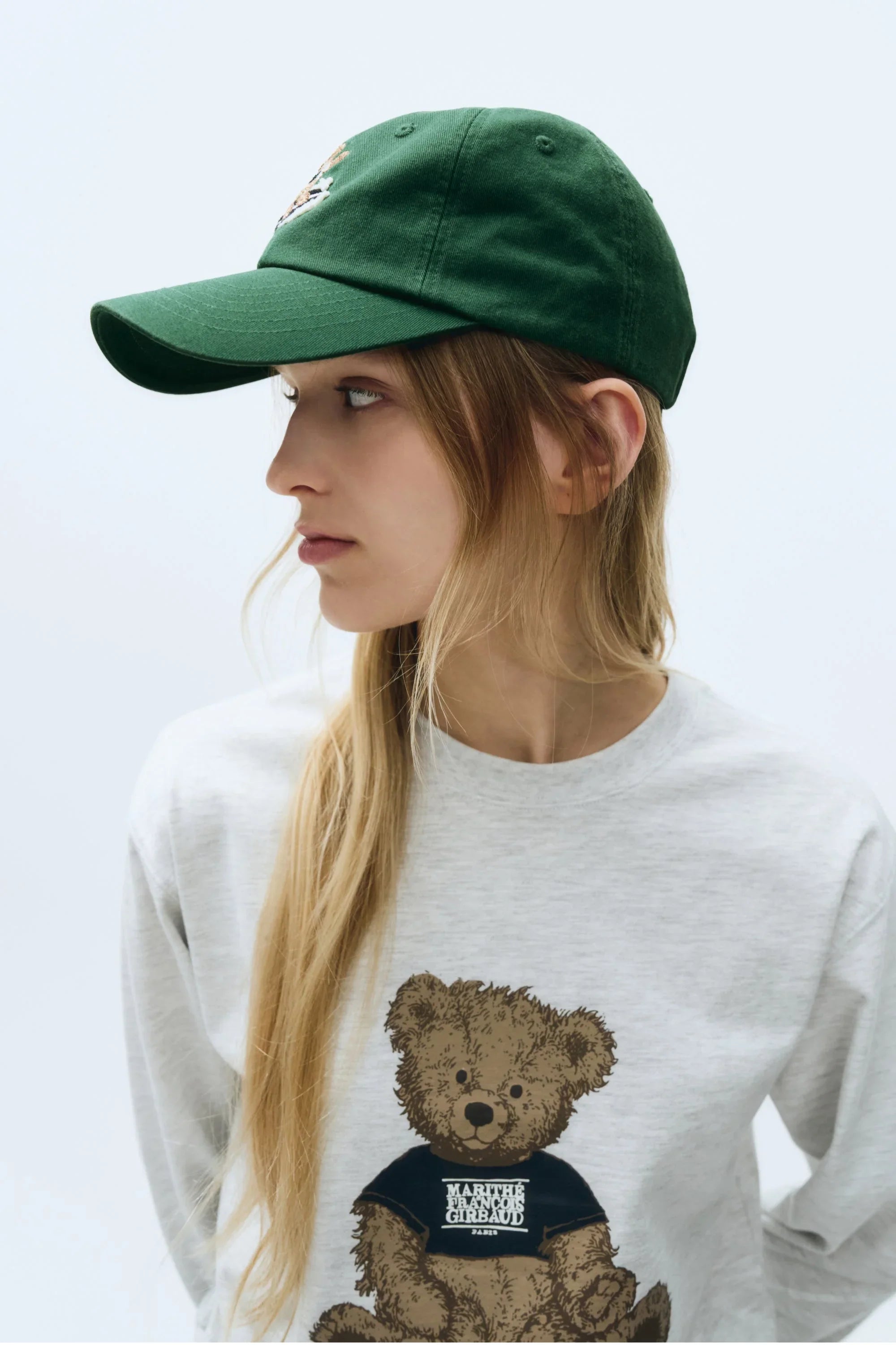 Doodle Bear Long Sleeve Light Heather Gray