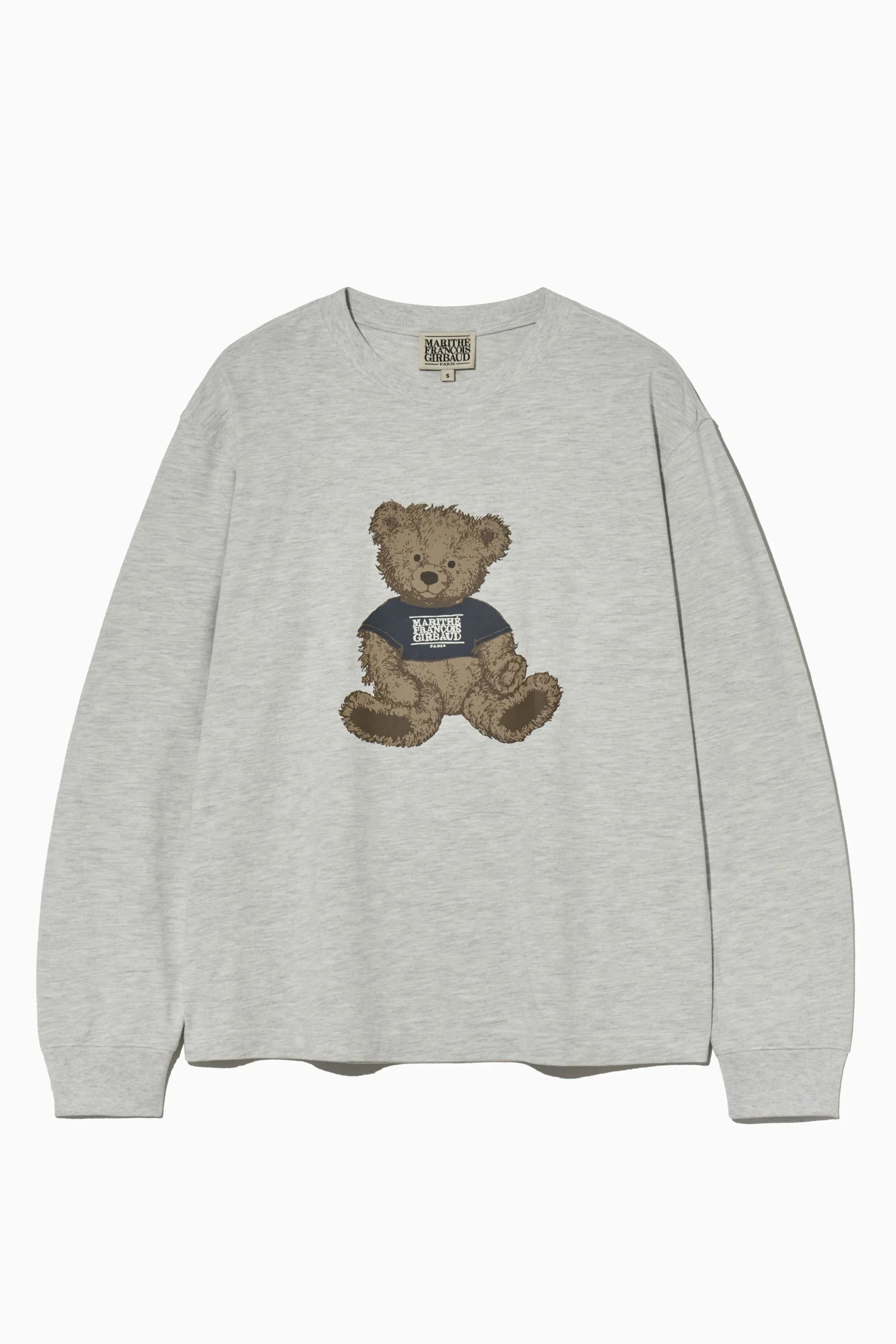Doodle Bear Long Sleeve Light Heather Gray