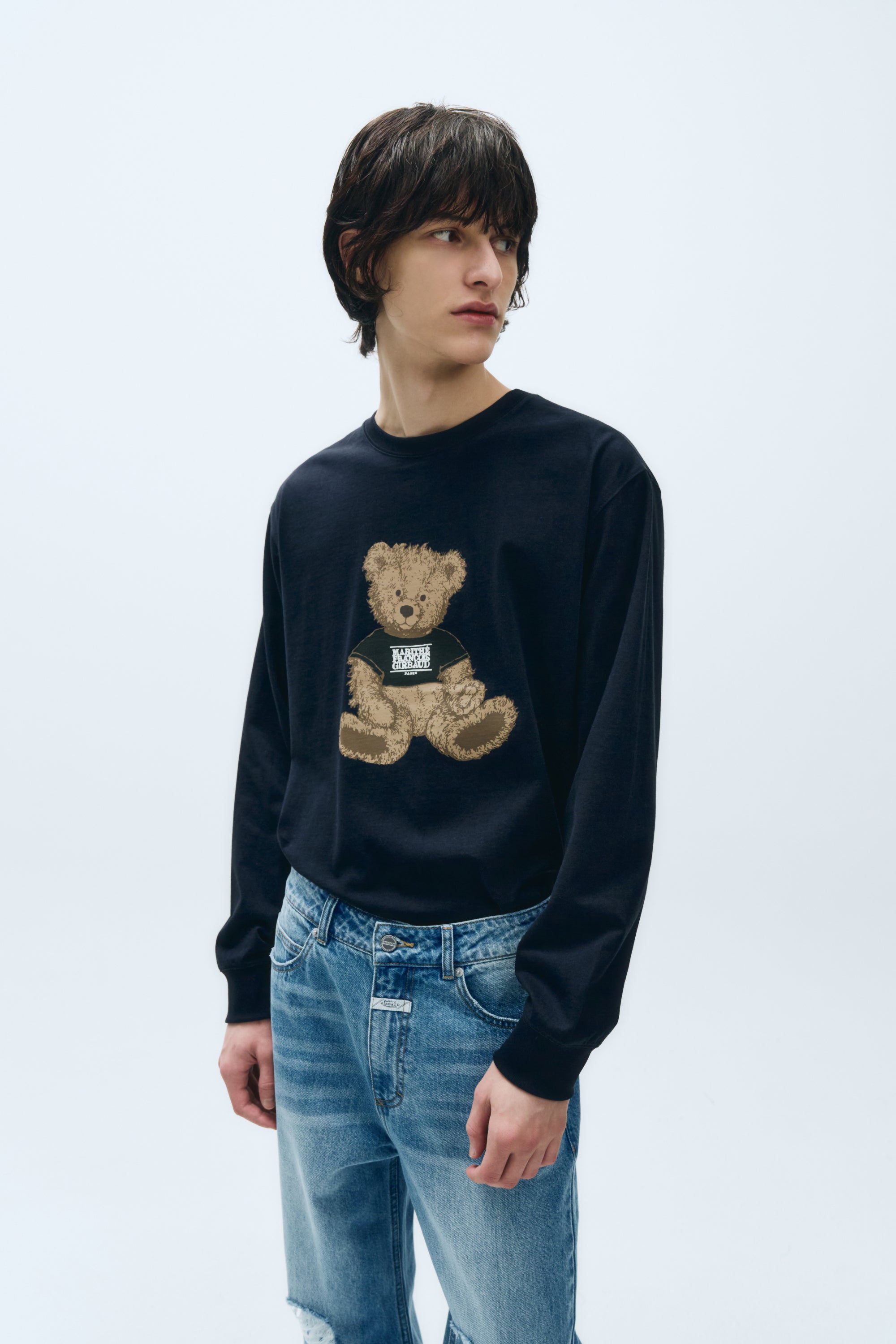 Doodle Bear Long Sleeve Navy